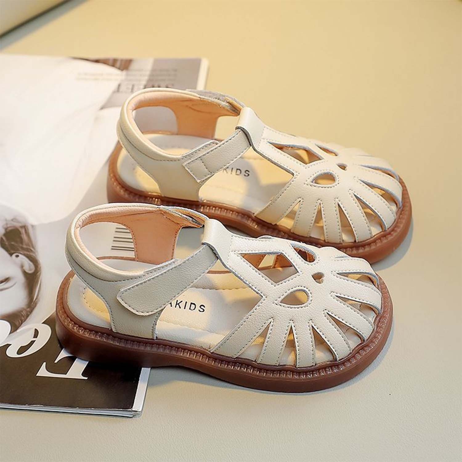 Weiß Schuhe Mädchen Flach Sommer Babyschuhe Sandale Daisred