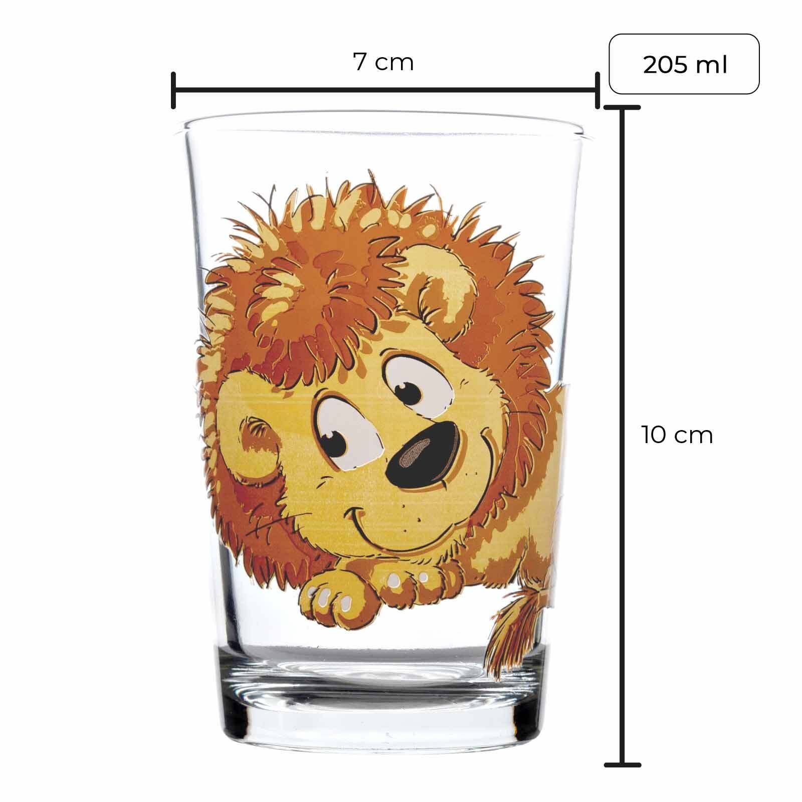 9er Ritzenhoff Kinderbecher & Kindergläser Set, 205 ml Breker Dschungel/Wald/Zoo Glas