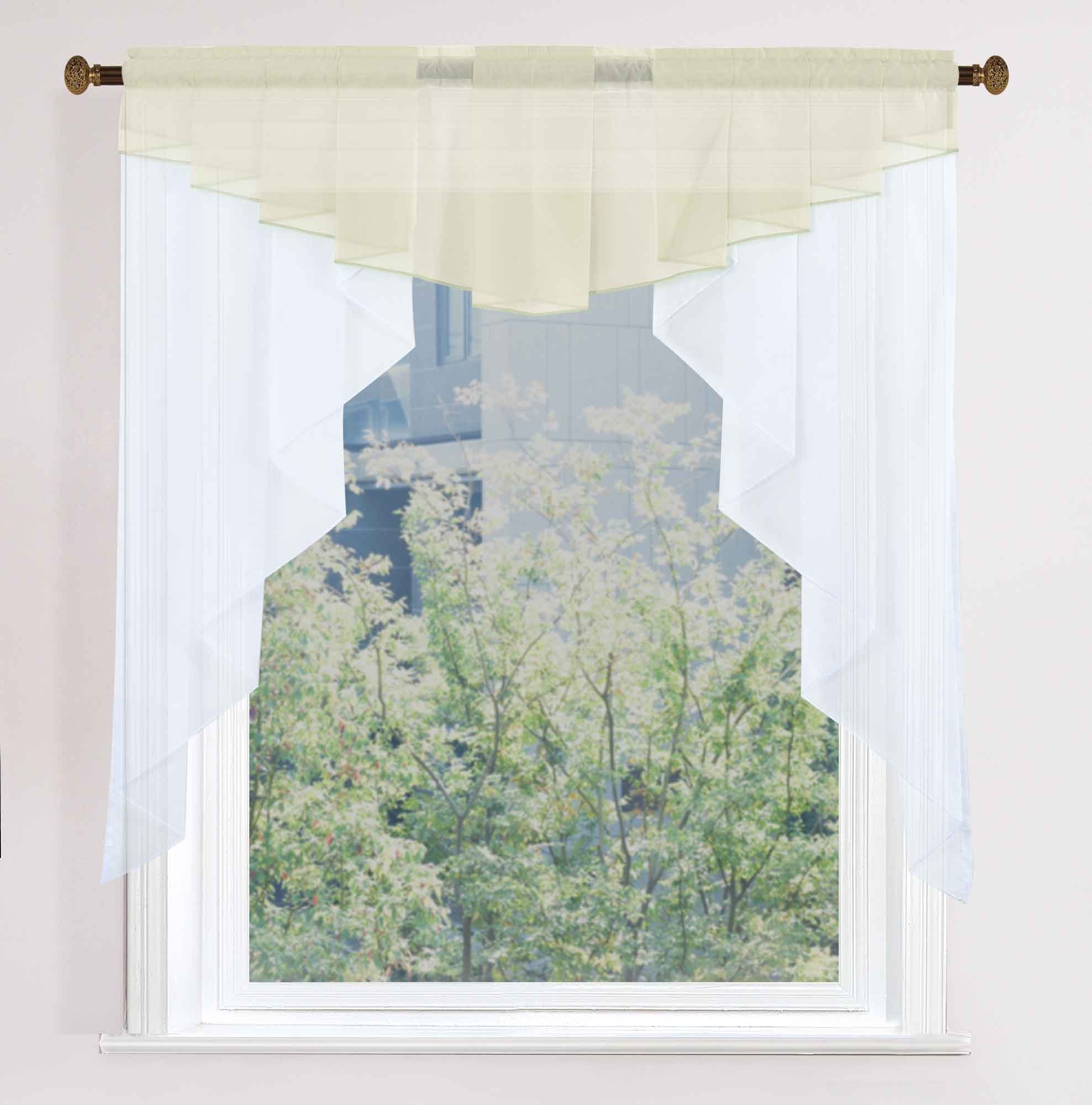 Gardinenbox Scheibengardine, Stangendurchzug, transparent, Voile, M-Bogen U günstig online kaufen