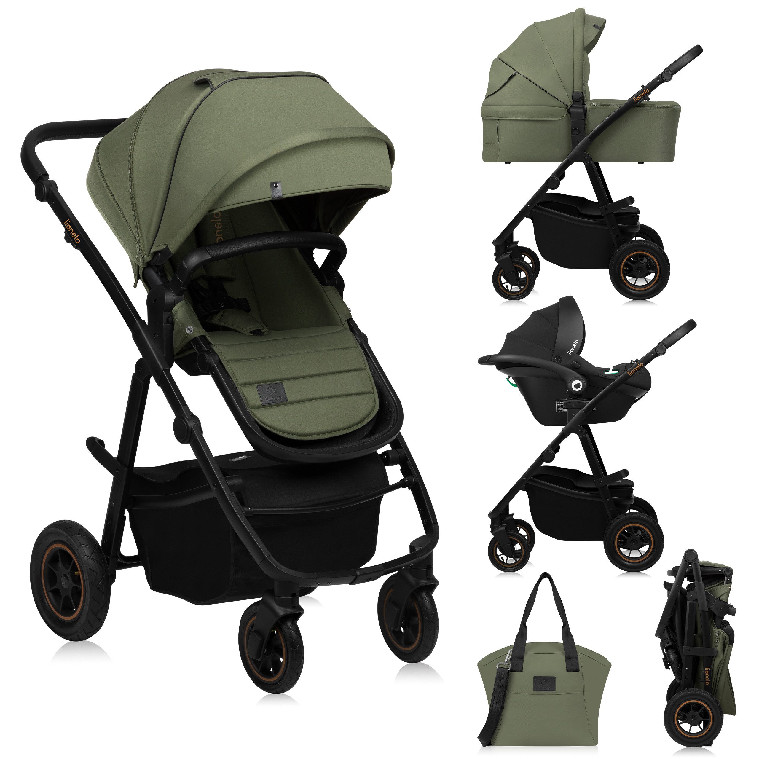 Kombi-Kinderwagen AMBER PLUS 3IN1