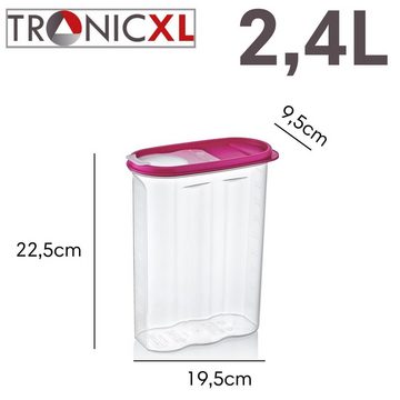 TronicXL Vorratsdose Set 3 Stück Vorratsbehälter Schüttdose Schüttdosen Frischhaltedosen, Kunststoff, (stapelbar), Made in Europa
