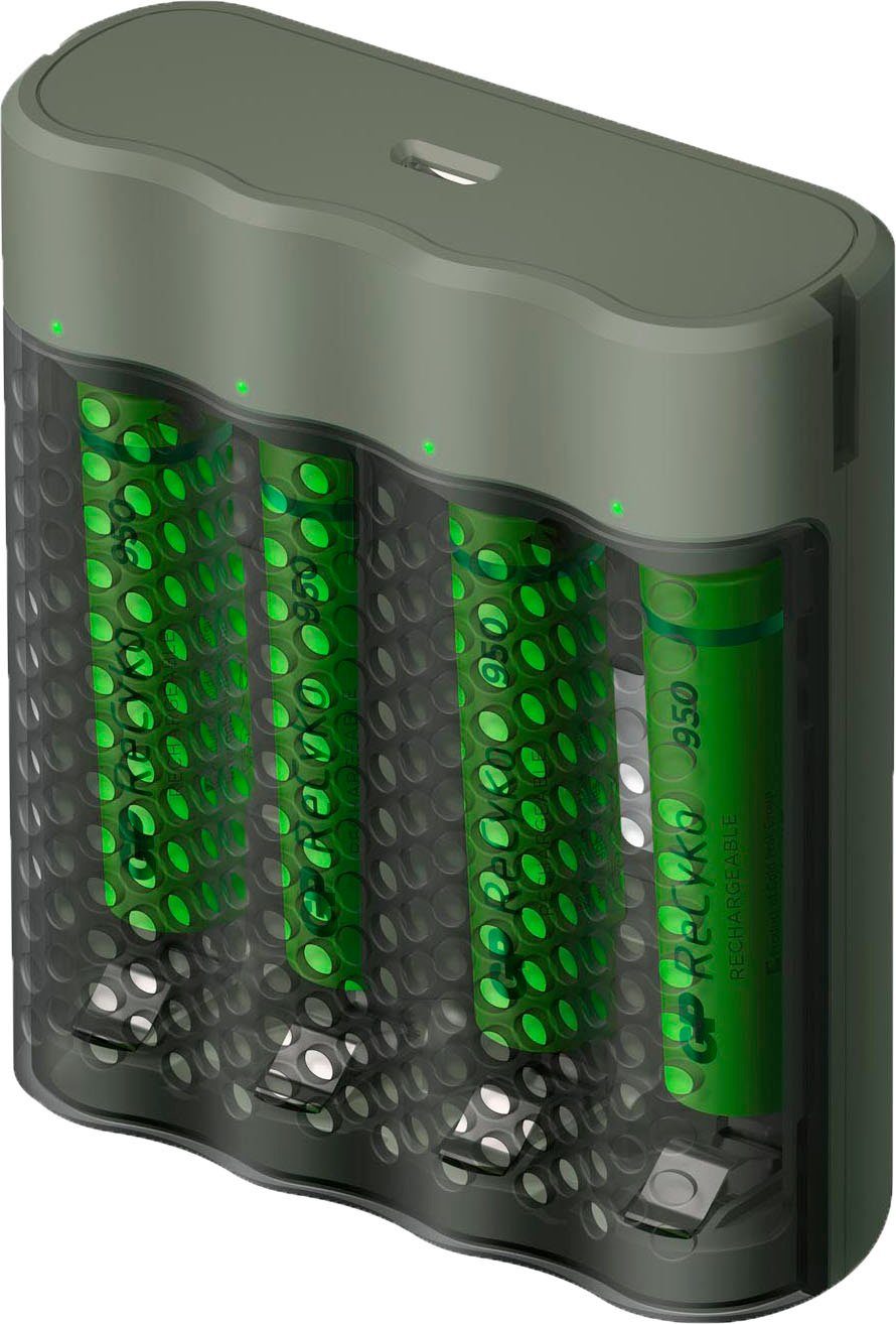 GP Batteries ReCyko Speed M451 x Batterie-Ladegerät mAh 4-fach 950 NiMH AAA 4 mit NiMH-Batterien