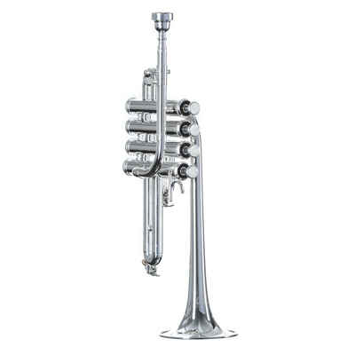 Monzani Trompete, MZPT-900S Hoch Bb-Trompete, Professionelle Musikinstrumente, Versilbert, Perfekt für Konzerte und Übungen, Optimale Klangqualität, Haltbarkeit, Hoch Bb-Trompete, Professionelle Musikinstrumente, Versilbert