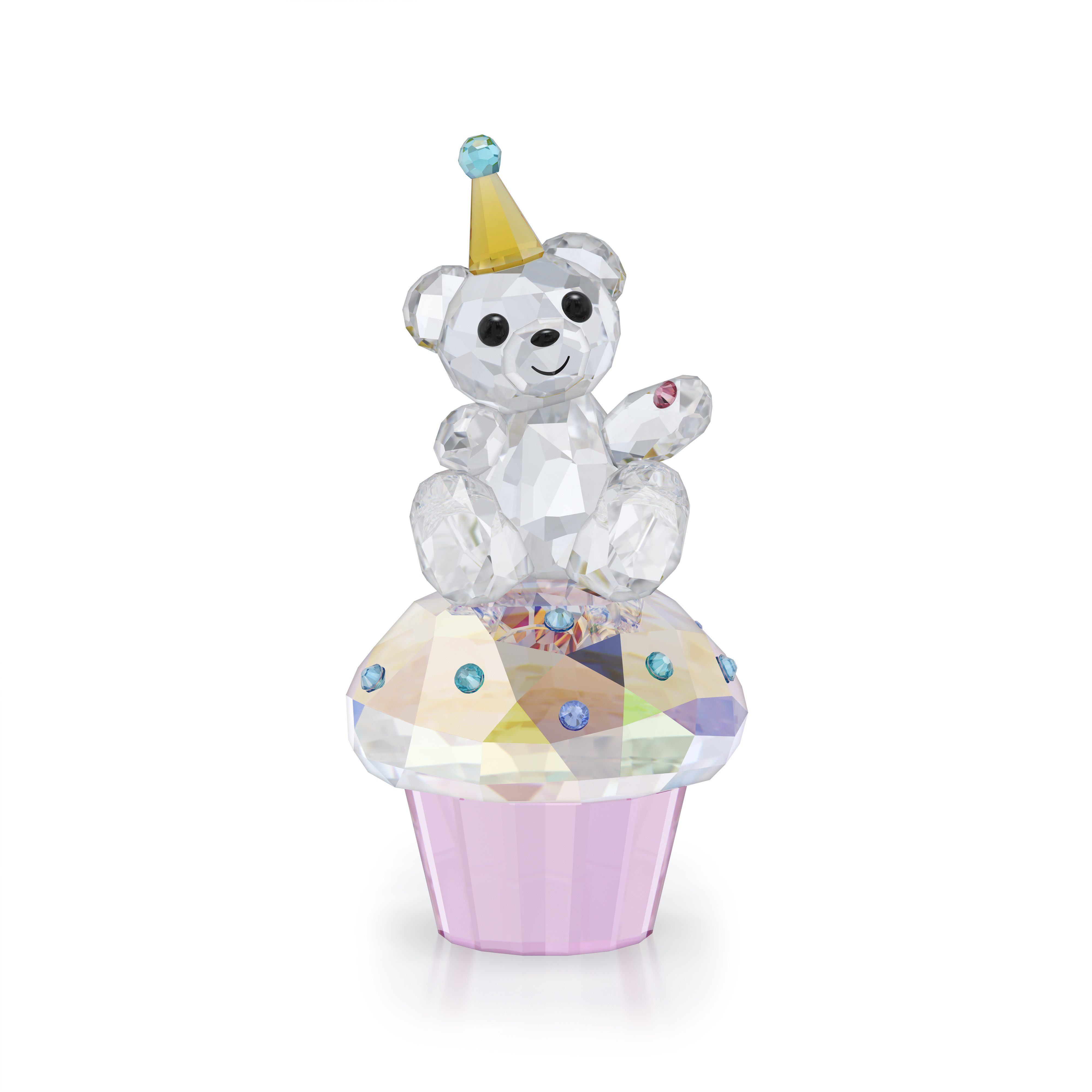 Swarovski Dekofigur Kristallfigur Sammelfigur KRIS BEAR SWEET CELEBRATION (1 St), Swarovski® Kristall mit schwarzem Emaille