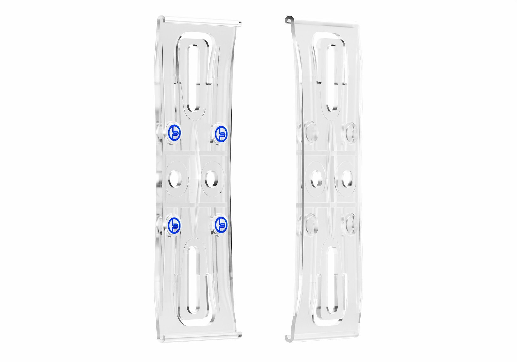L & P Car Design Kennzeichenhalter für Auto rahmenlos transparent ultra flach unsichtbar, (2 Stück) – Bild 5 von 5