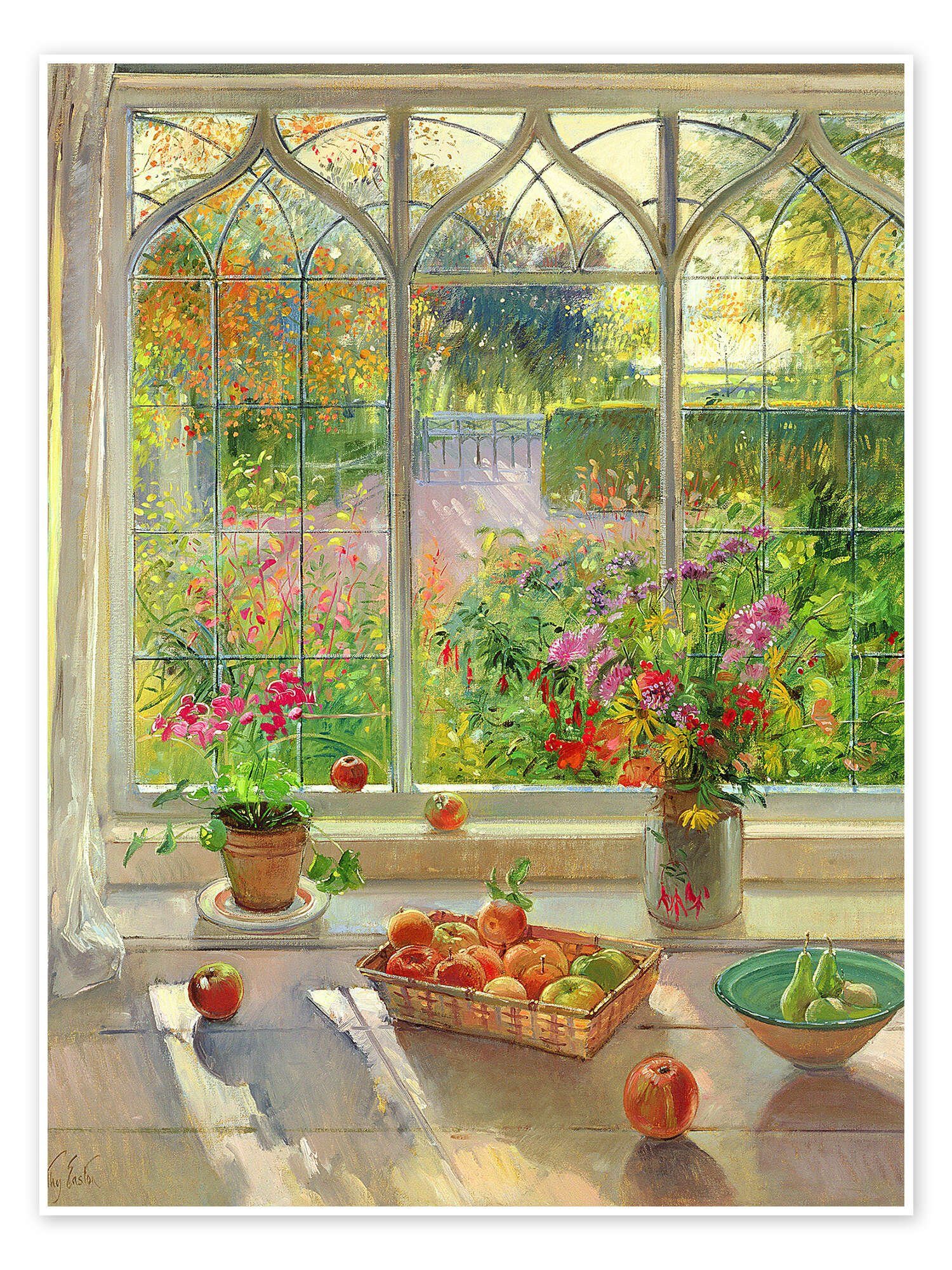Posterlounge Wandbild Blick in den Garten, Timothy Easton, erhältlich als Poster, Leinwandbild, Wandsticker oder Acrylglasbild