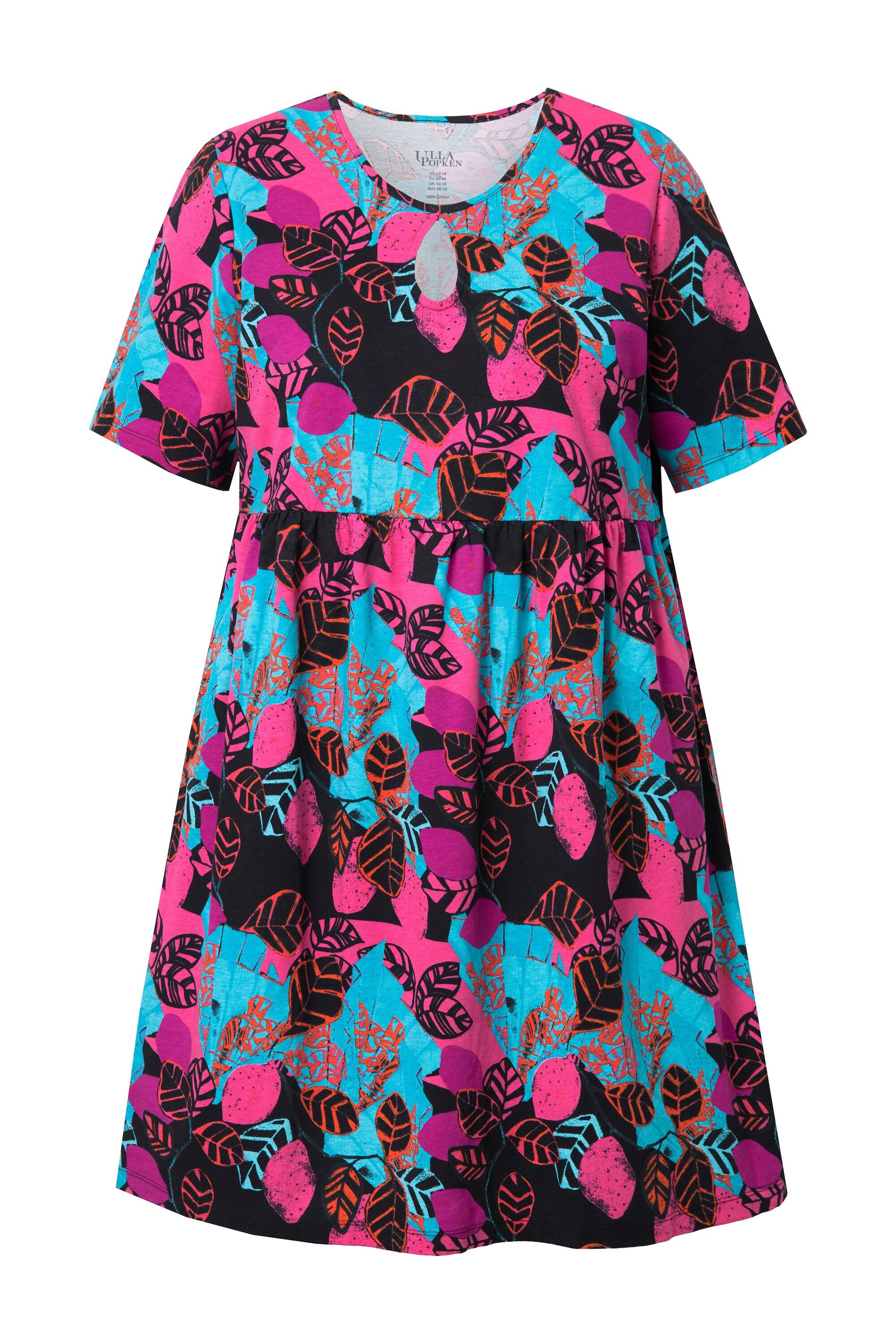 Ulla Popken Jerseykleid Jerseykleid A-Linie Rundhals Halbarm Taschen günstig online kaufen