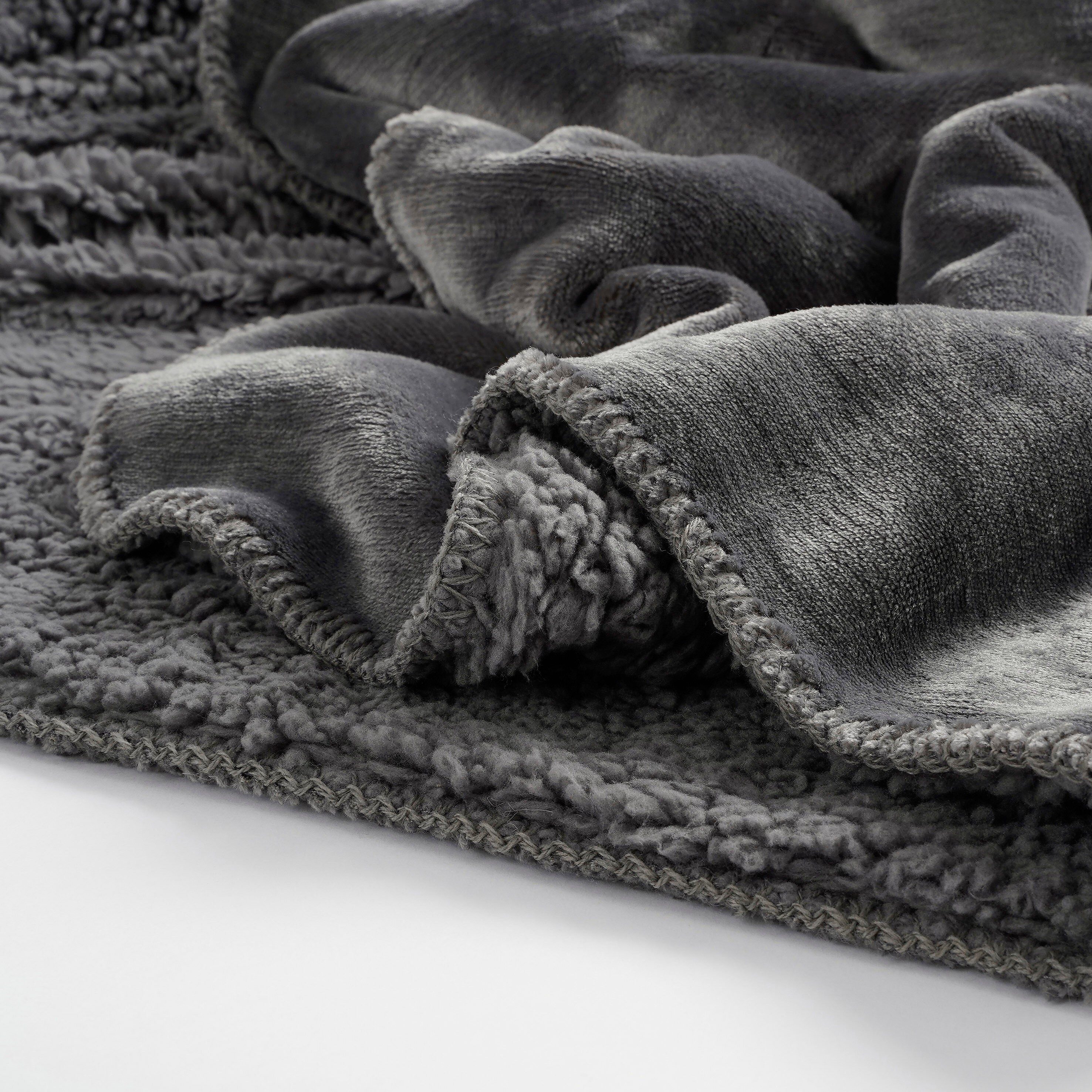 Plaid Mica Decorations Mardy Fleecedecke anthrazit - l200xb150cm, Mica Decorations