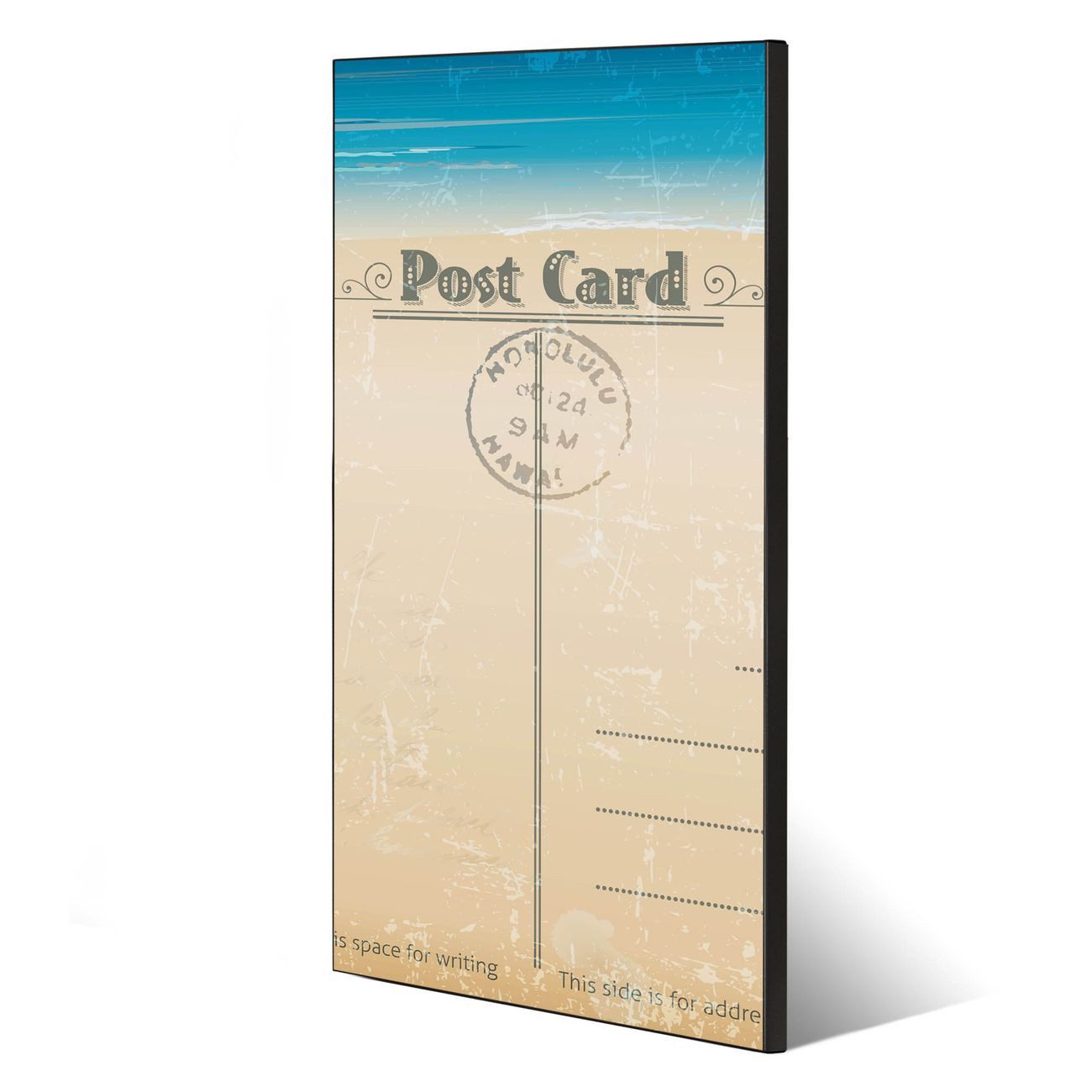 banjado Magnettafel Stahl Postkarte, (inkl. 4 Magnete, Stahlmagnettafel)