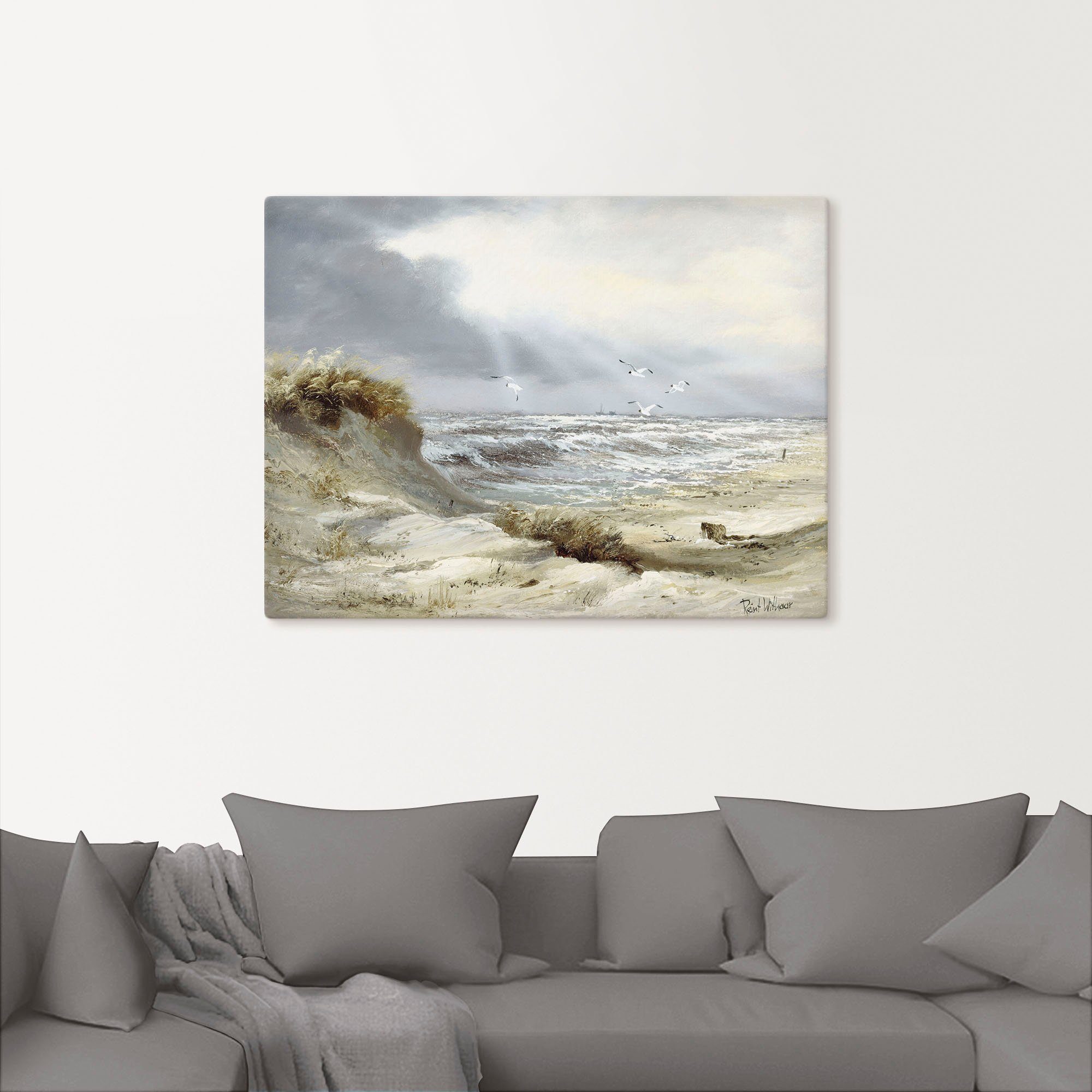 Artland Wandbild Dünen an der stürmischen günstig online kaufen