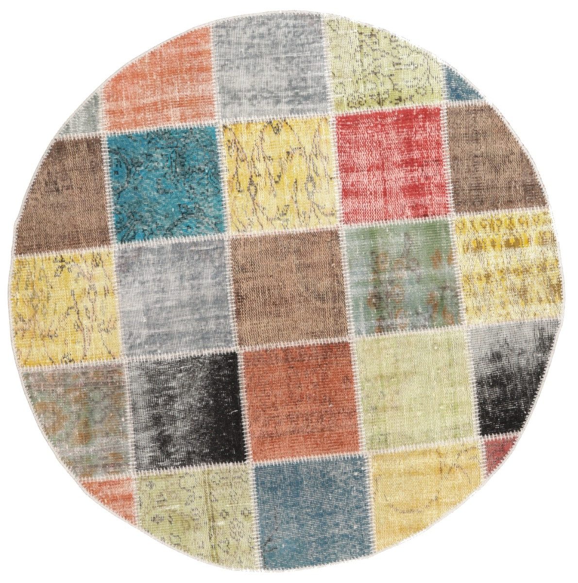Carpet Avenue Teppich Patchwork 146x146, Rund, Höhe: 8 mm