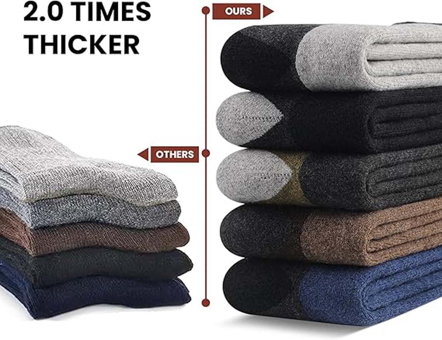 Coonoor Thermosocken Damen Socken Winter Socken 5 Paar atmungsaktiv warm (5 günstig online kaufen