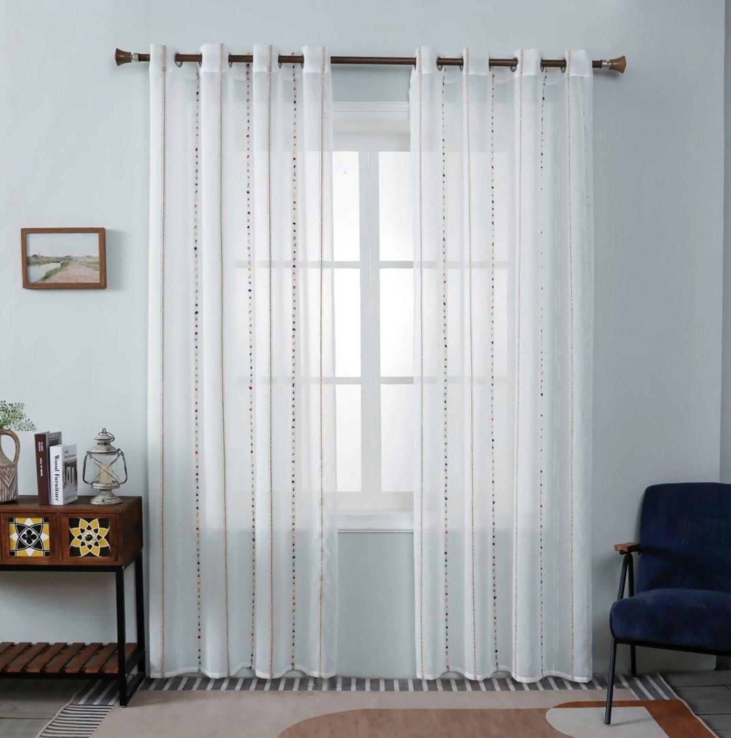 BYSURE Gardine, Ösen (2 St), halbtransparent, günstig online kaufen