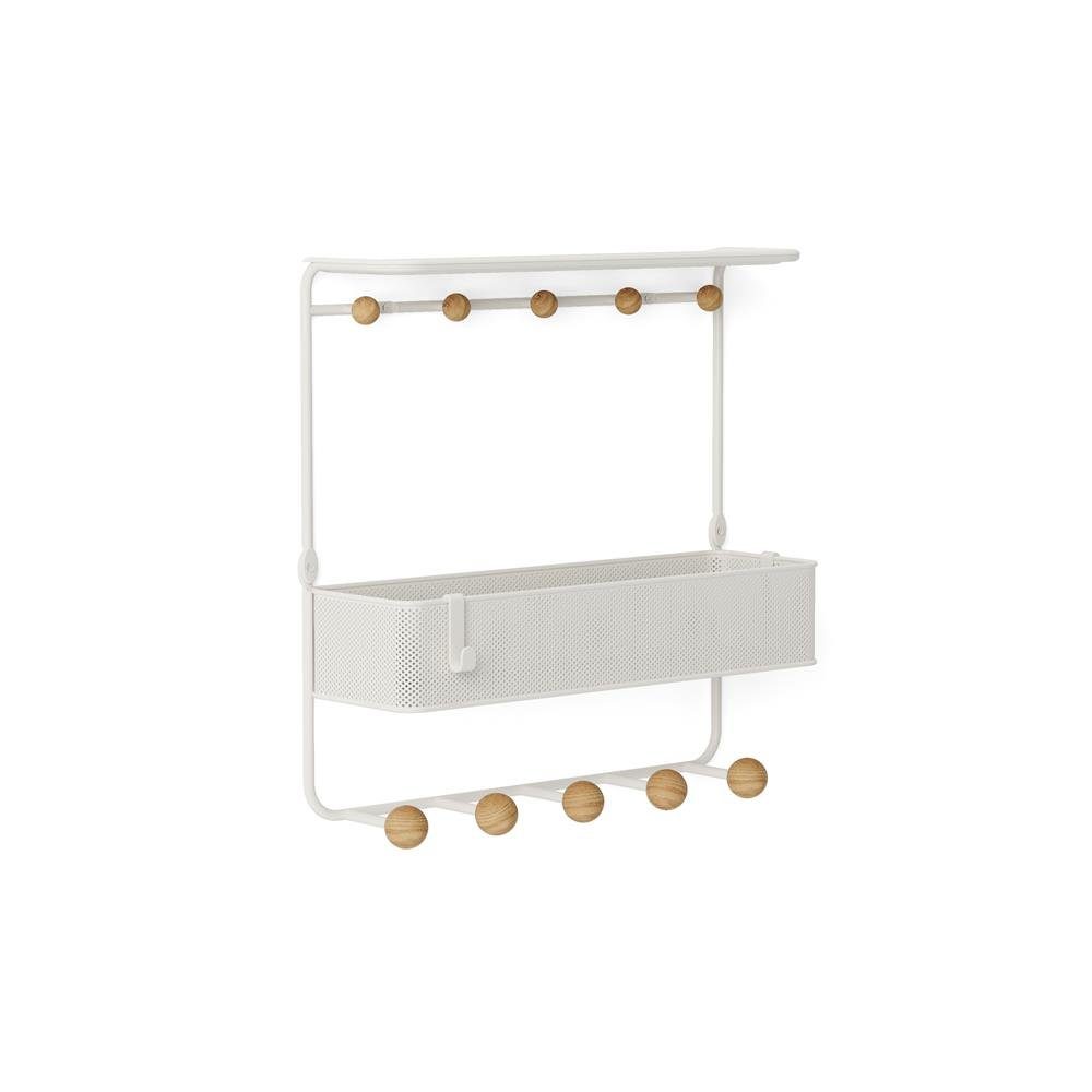 Umbra Regal Estique, mit 10 Haken, Accessoire Organizer, für den Eingang, Stahl / Weiß