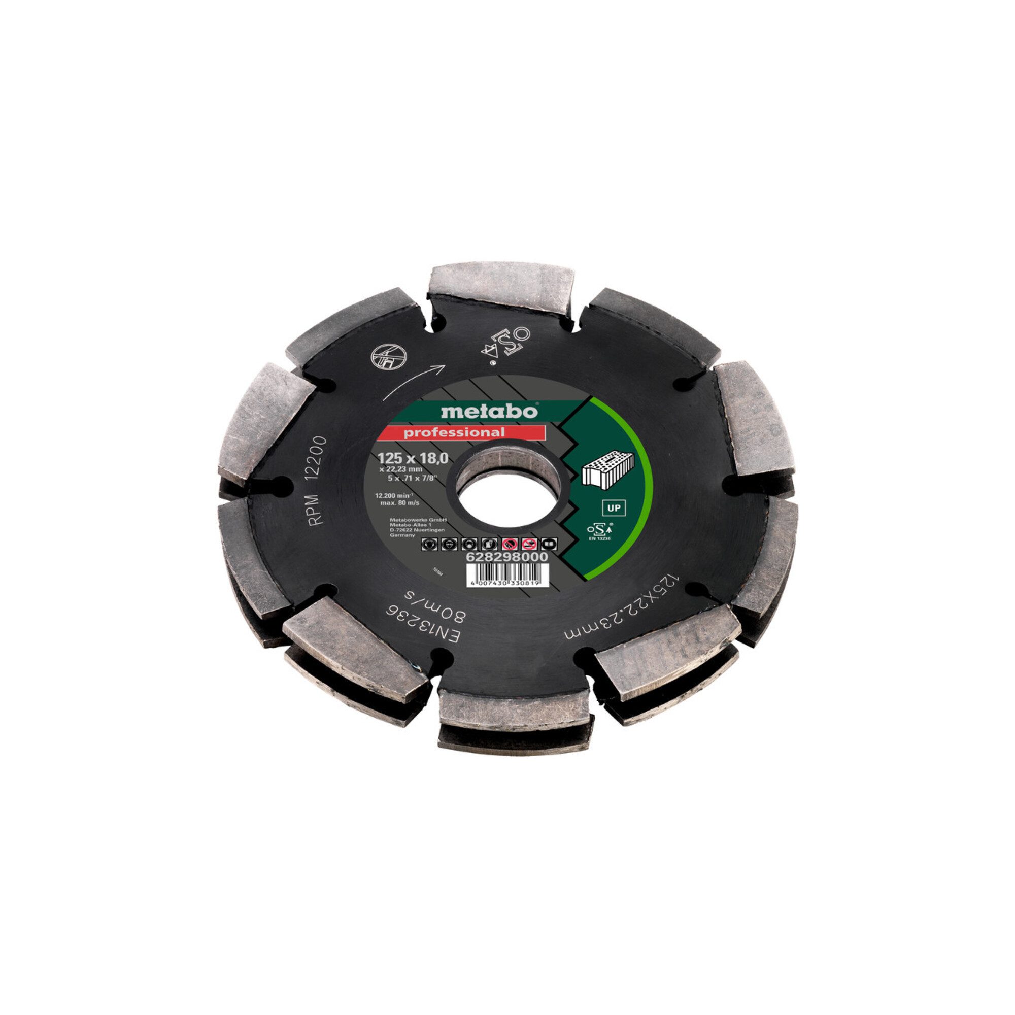 metabo Trennscheiben Metabo Diamantfrässcheibe 2, 125x18x22,23mm, "professional", "UP", Uni