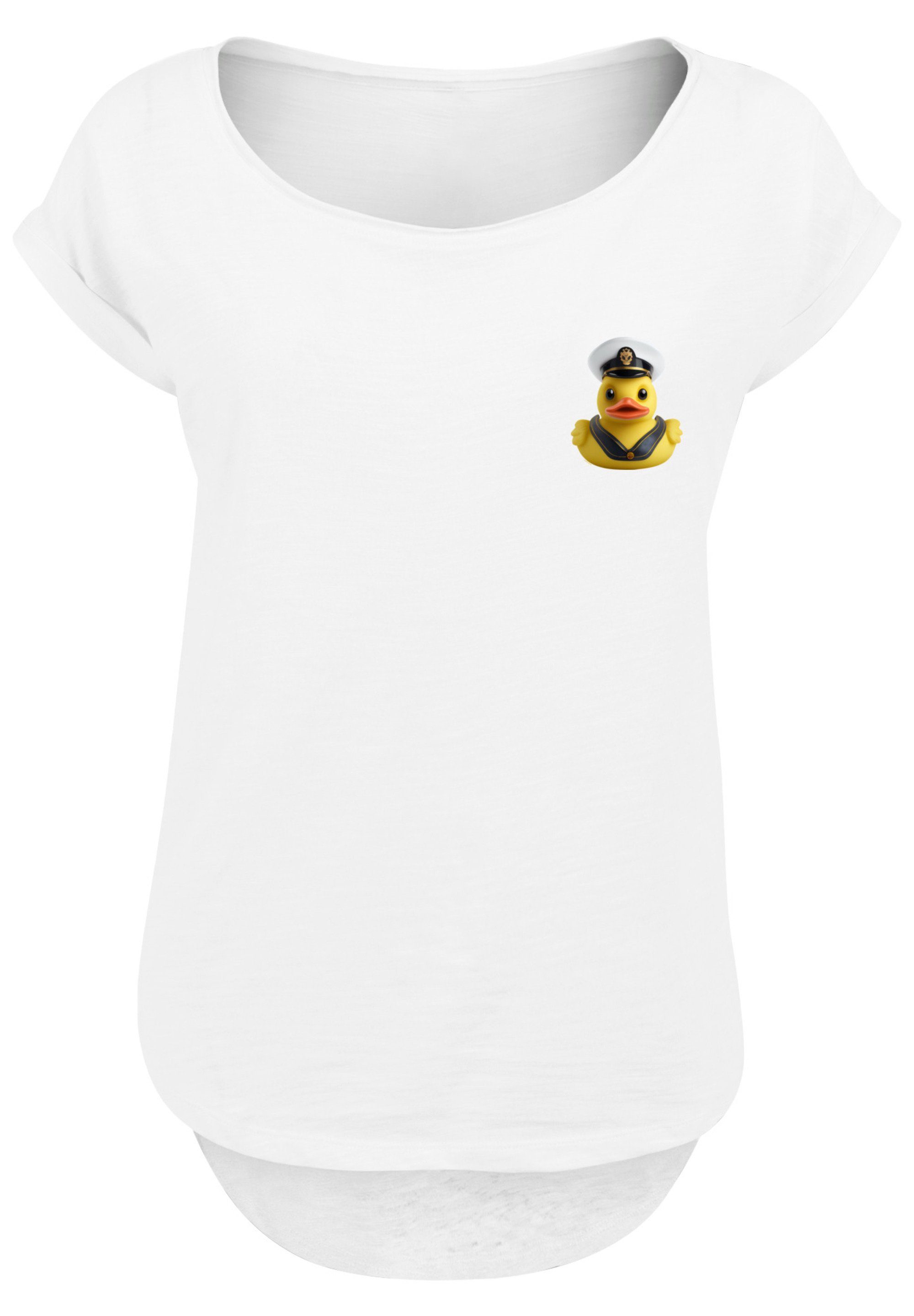 F4NT4STIC T-Shirt Rubber Sehr Print, hohem Baumwollstoff Captain Duck weicher mit Long Tragekomfort