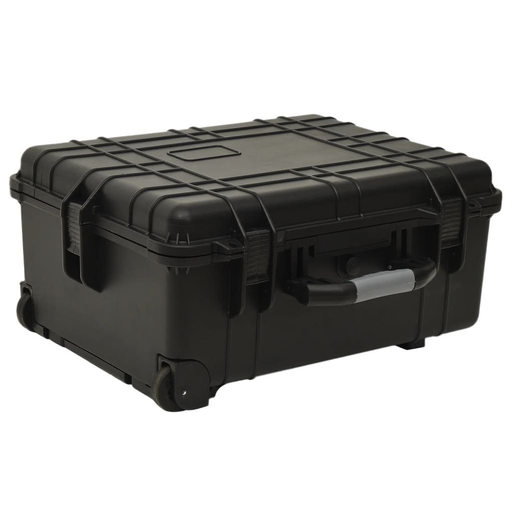 Kameratasche Flugkoffer mit Rollen Schwarz 58x45x27 cm PP