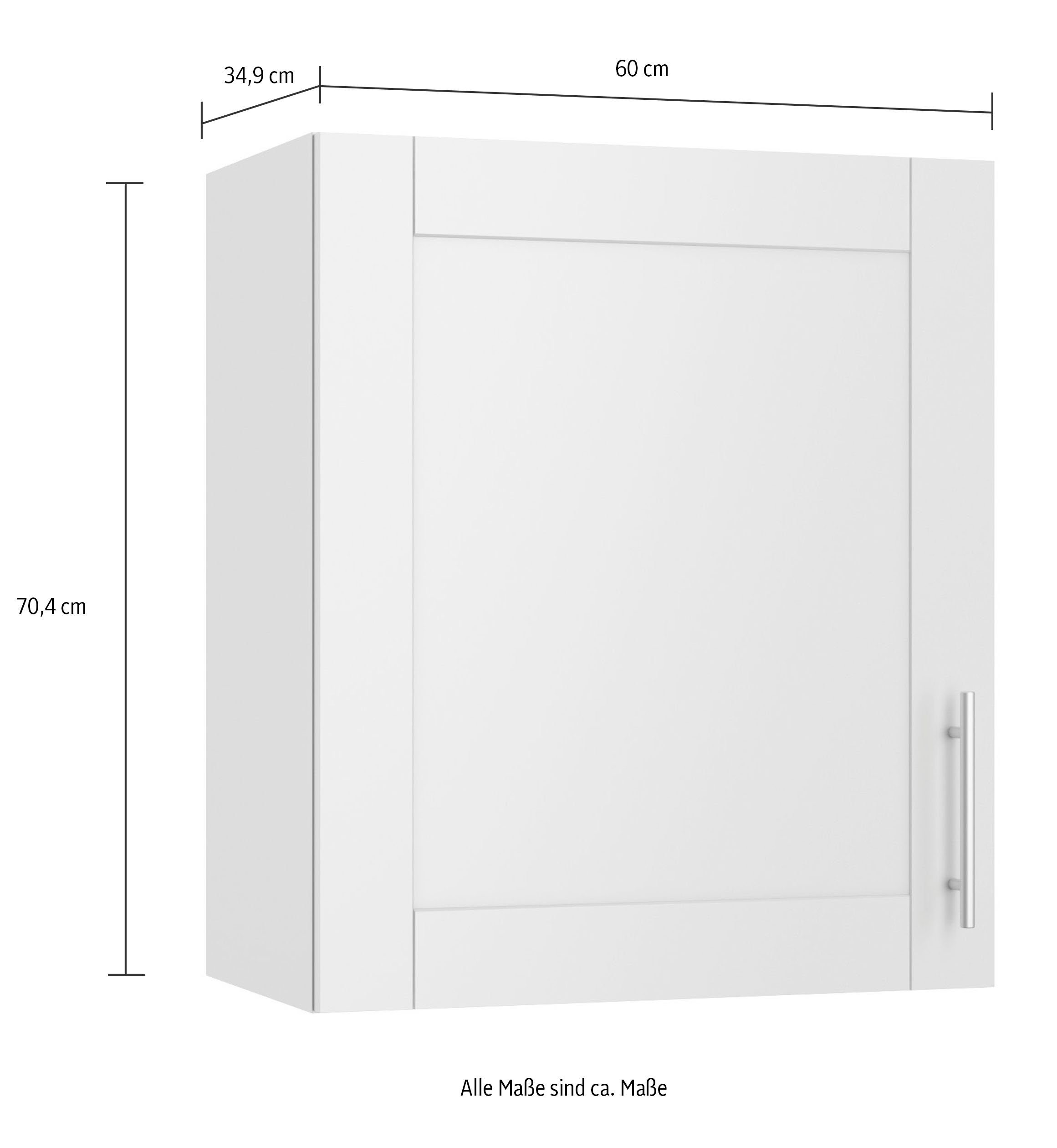 Breite OPTIFIT wildeiche Nachbildung matt/wildeiche cm Ahus Hängeschrank weiß | Nachbildung 60