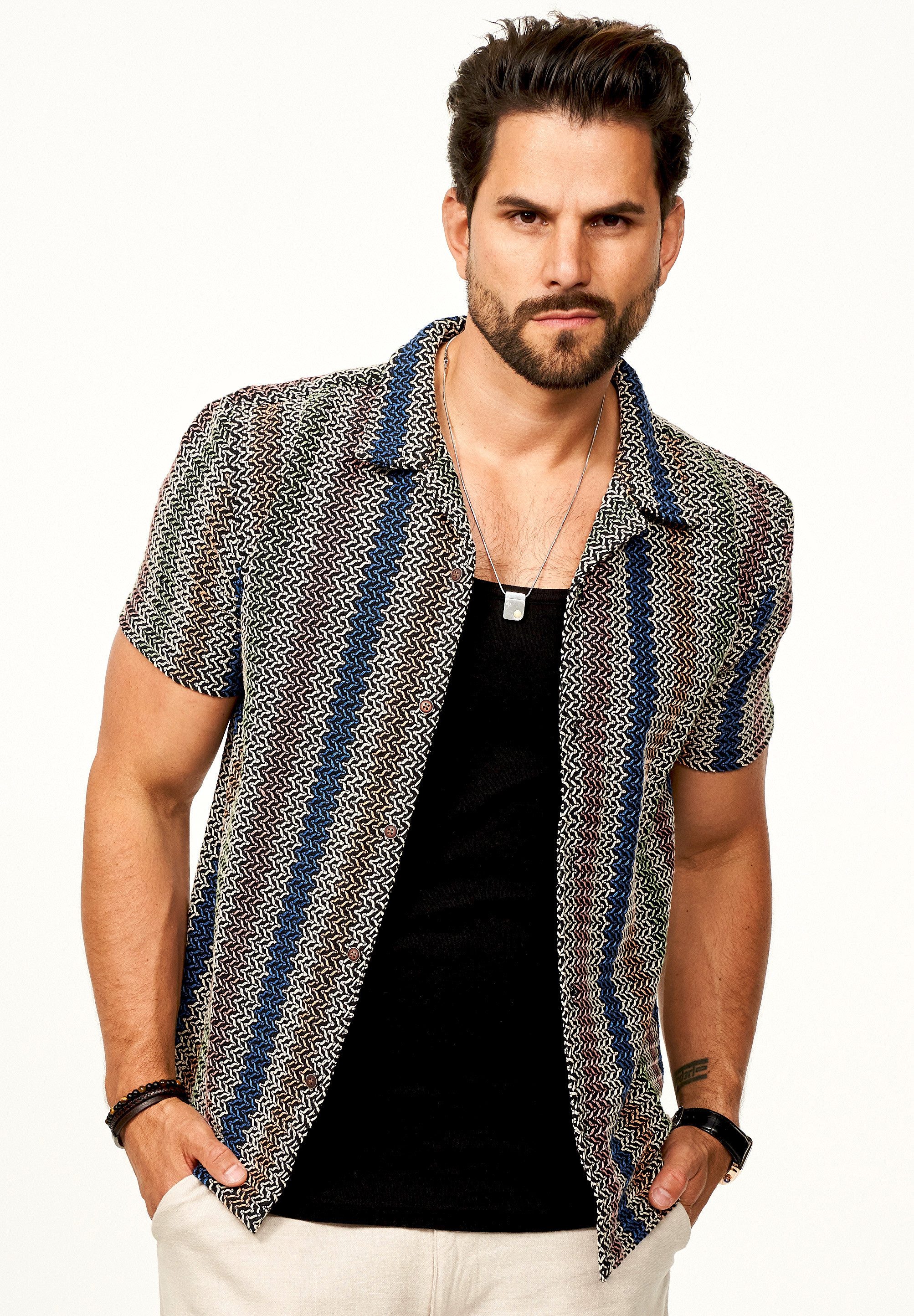 SOULSTAR Kurzarmhemd für Herren im Vintage Summer-Look als Kurzam Strick He günstig online kaufen