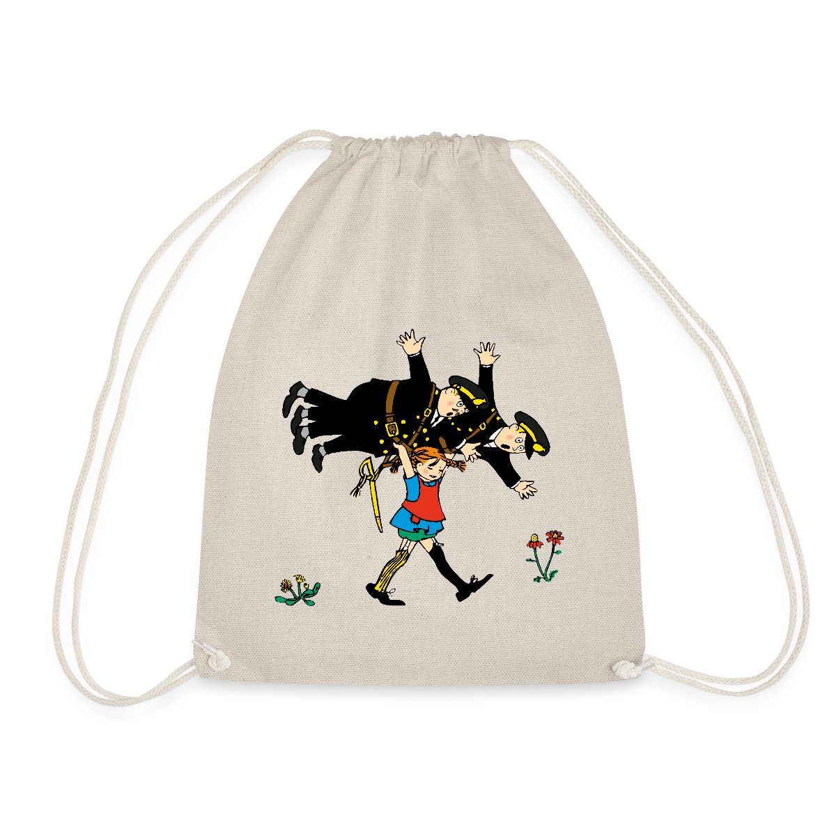 Spreadshirt Turnbeutel Pippi Langstrumpf Pippi Und Die Polizei Turnbeutel (1-tlg)