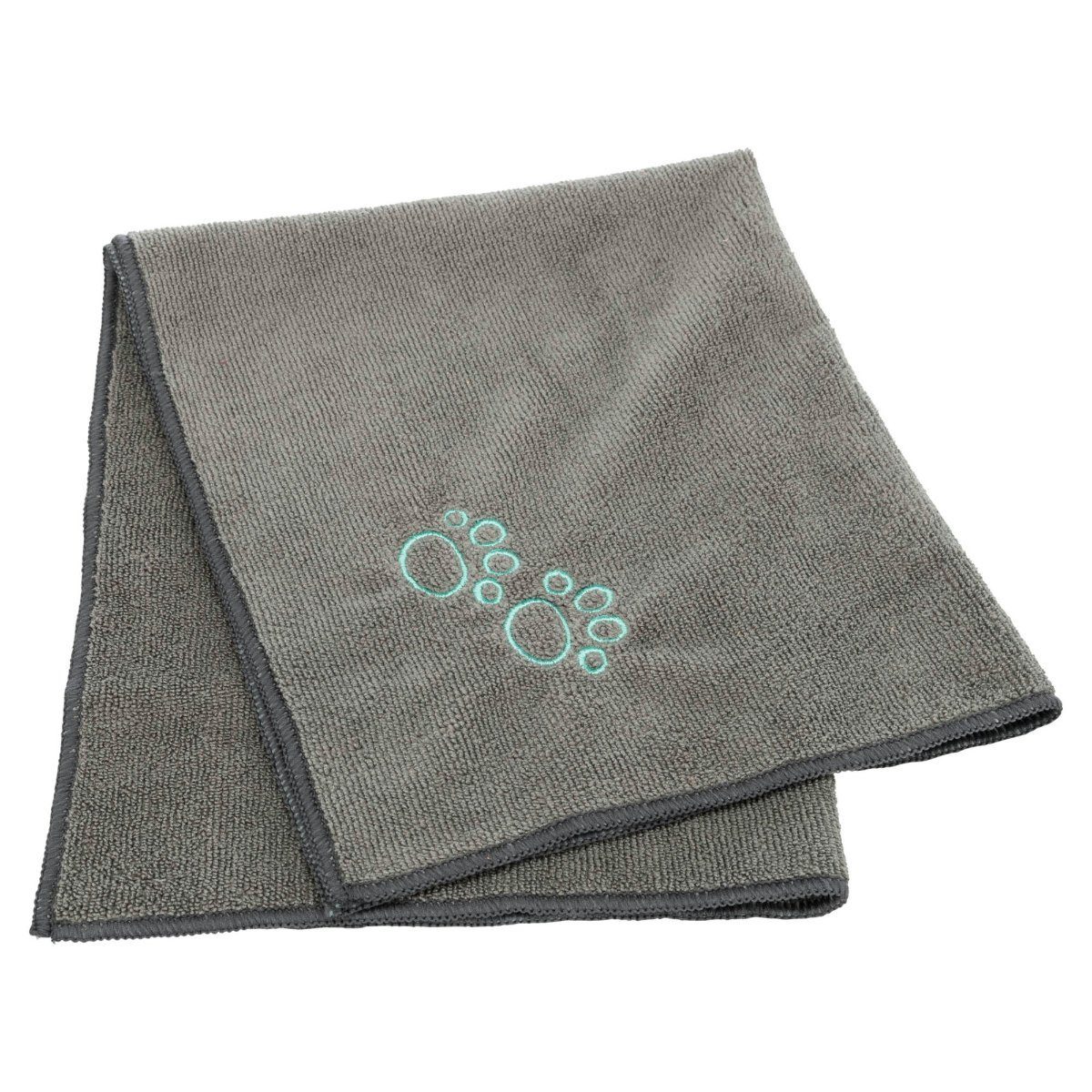 Hundebademantel Handtuch grau
