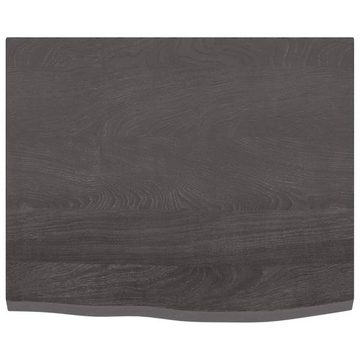 furnicato Tischplatte Dunkelbraun 60x50x2 cm Massivholz Eiche Behandelt