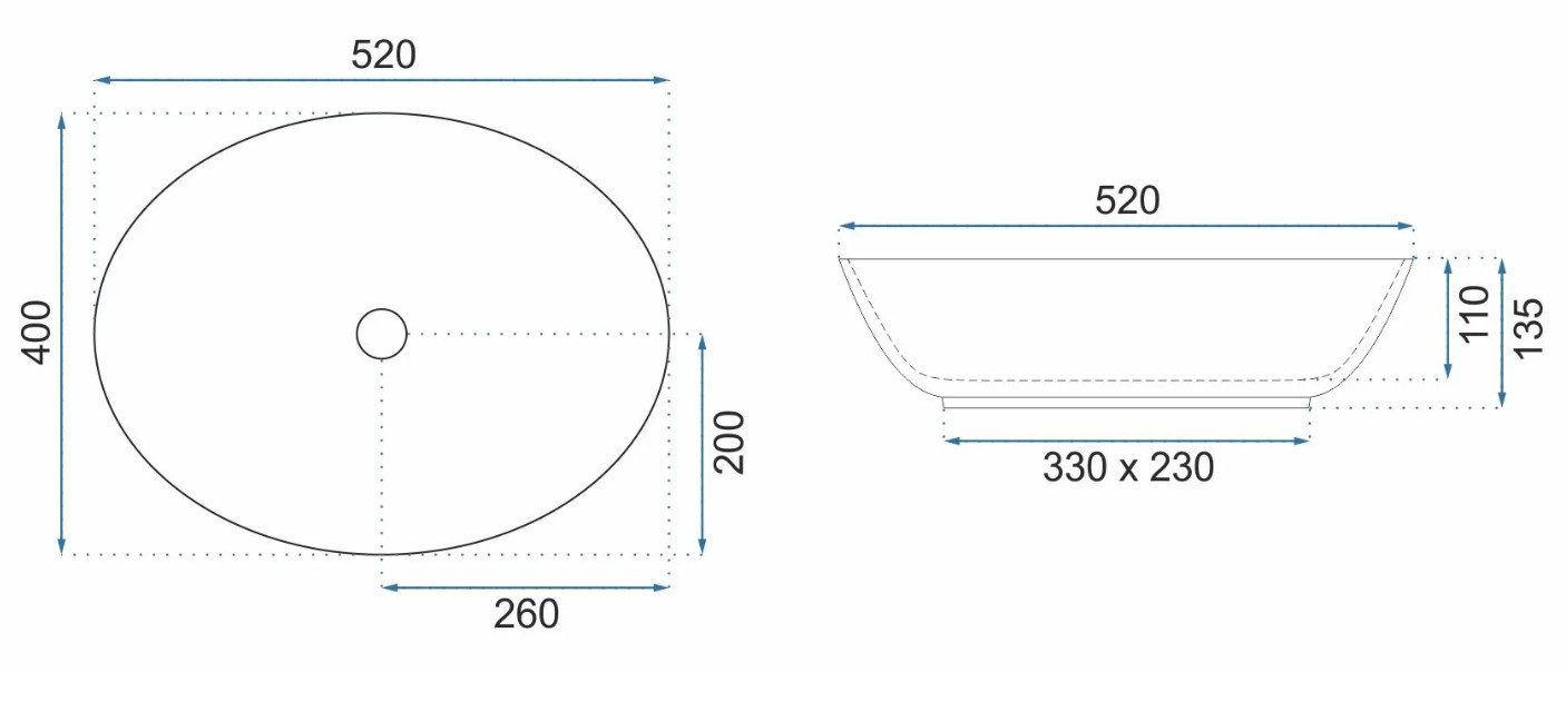 GTM Design Aufsatzwaschbecken MARGOT Glanz Modern Waschbeckenm günstig online kaufen