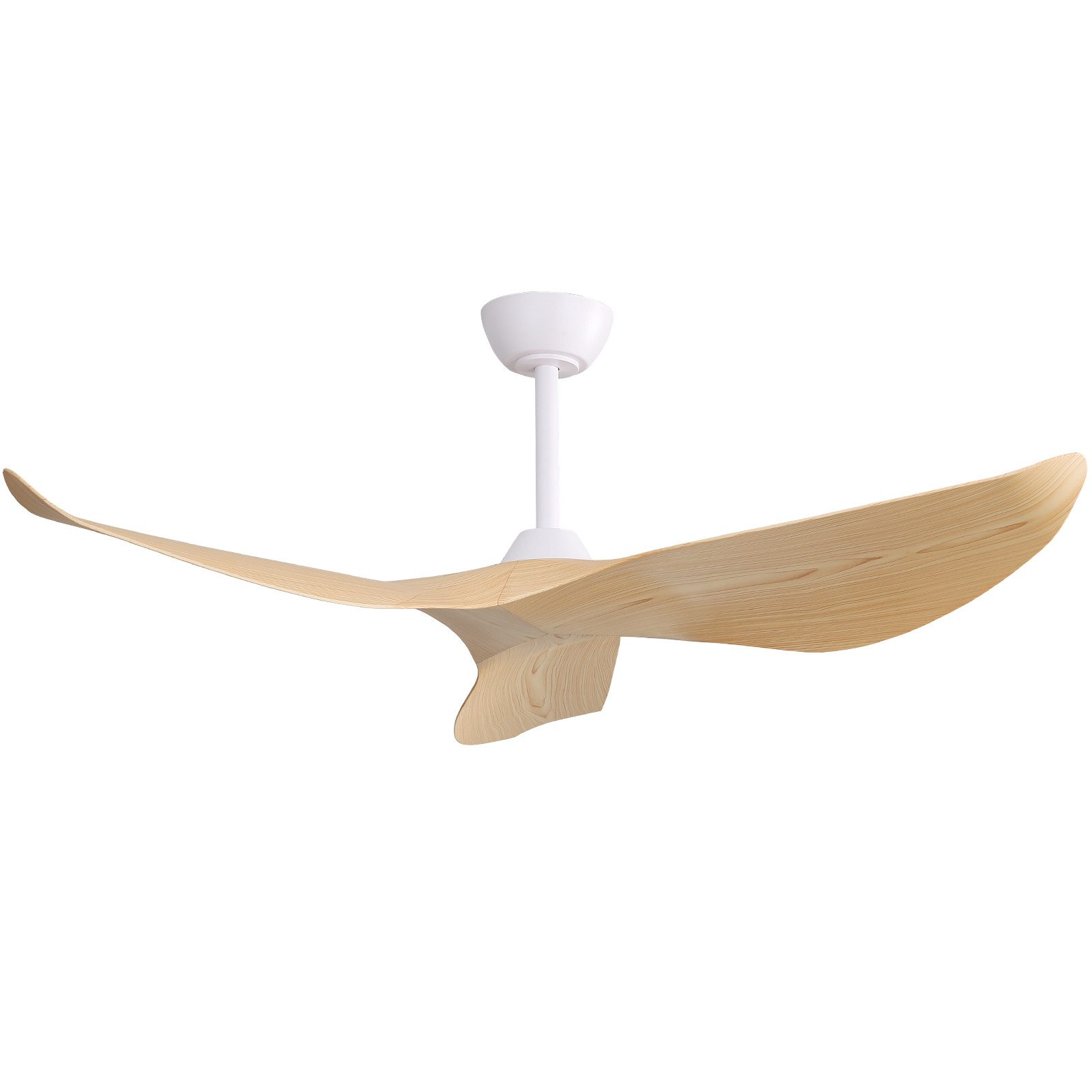Rutaqian Deckenventilator 52 Zoll Deckenventilator mit 3 ABS Flügeln,Leise,Umkehrbarer DC-Motor, Schlafzimmer Ventilator,Leise Lüfterlicht für Wohnzimmer Küche