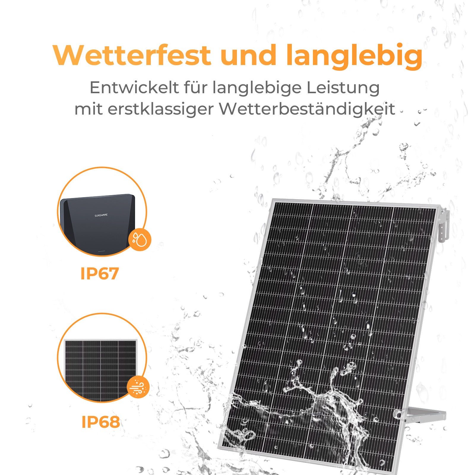 Sunshare Balkonkraftwerk Ray Lite Balkonkraftwerk 800 W mit Halterung – 4×200 W, Plug-&-Play, 200 W, Monokristallin N‑Typ TOPCon, (4-St., 800 W Balkonkraftwerk mit Mikro‑WR, WLAN und Halterungen), Hohe Effizienz, kompakt platzierbar und bis 1200 W erweiterbar
