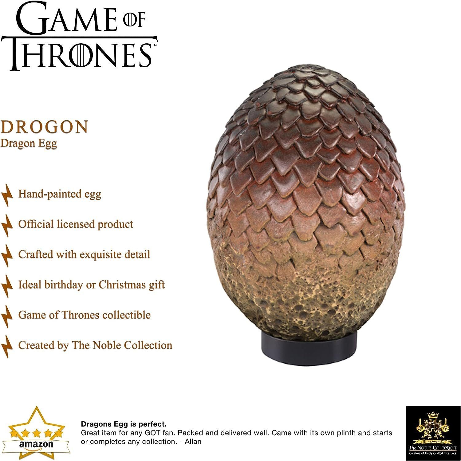 Drachen Game offiziell Drogon Thrones Noble The Replik, Game Thrones Ei Produkt Merchandise-Figur Collection of of lizenziertes