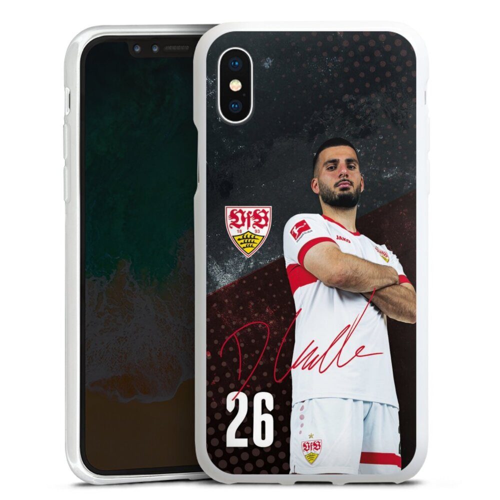 DeinDesign Handyhülle VfB Stuttgart Deniz Undav Offizielles Lizenzprodukt Deniz Undav 24/25, Apple iPhone X Silikon Hülle Bumper Case Handy Schutzhülle