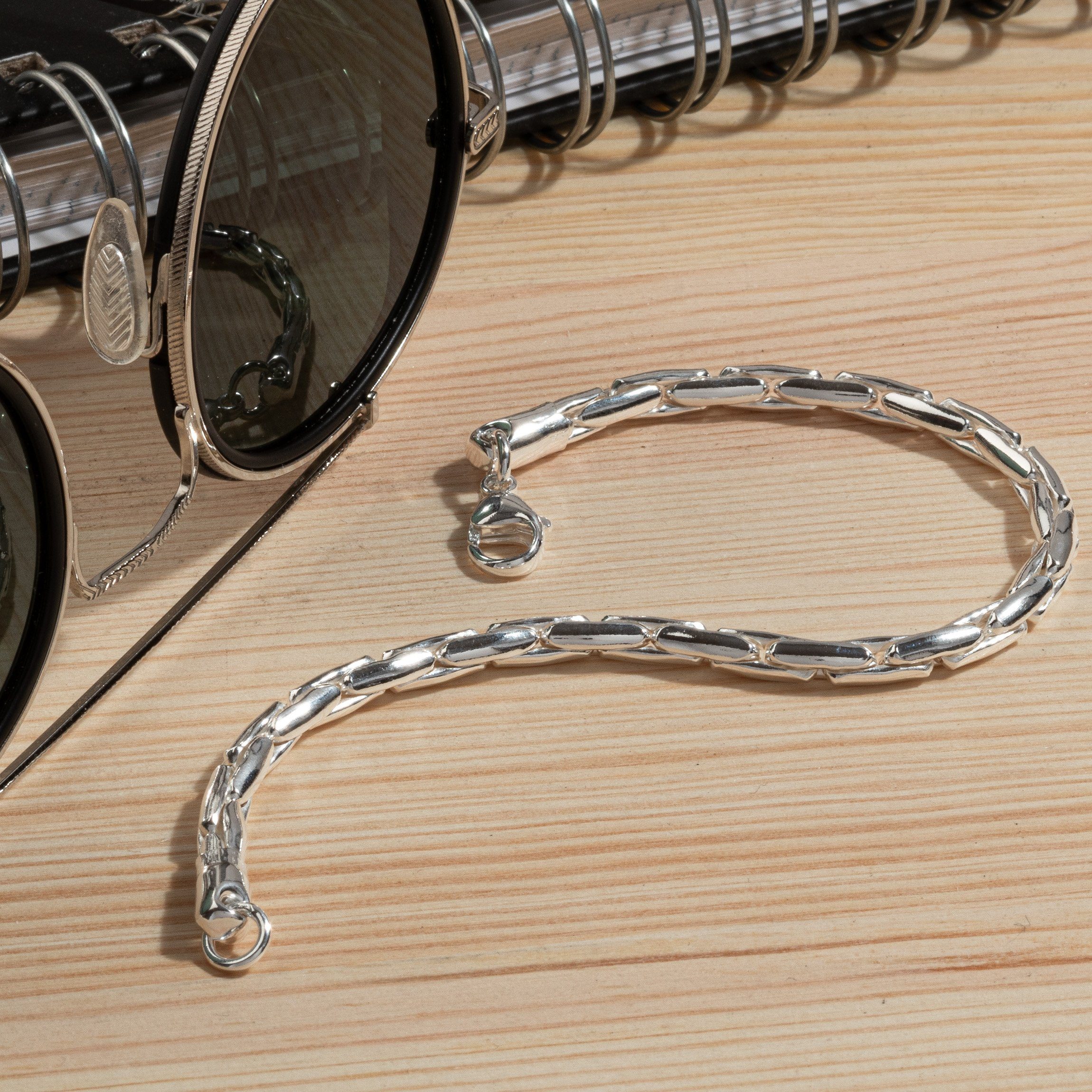 g Stück), Silberarmband Made Ankerkette in Germany (1 21cm Armband Sterling NKlaus rund Silber 925