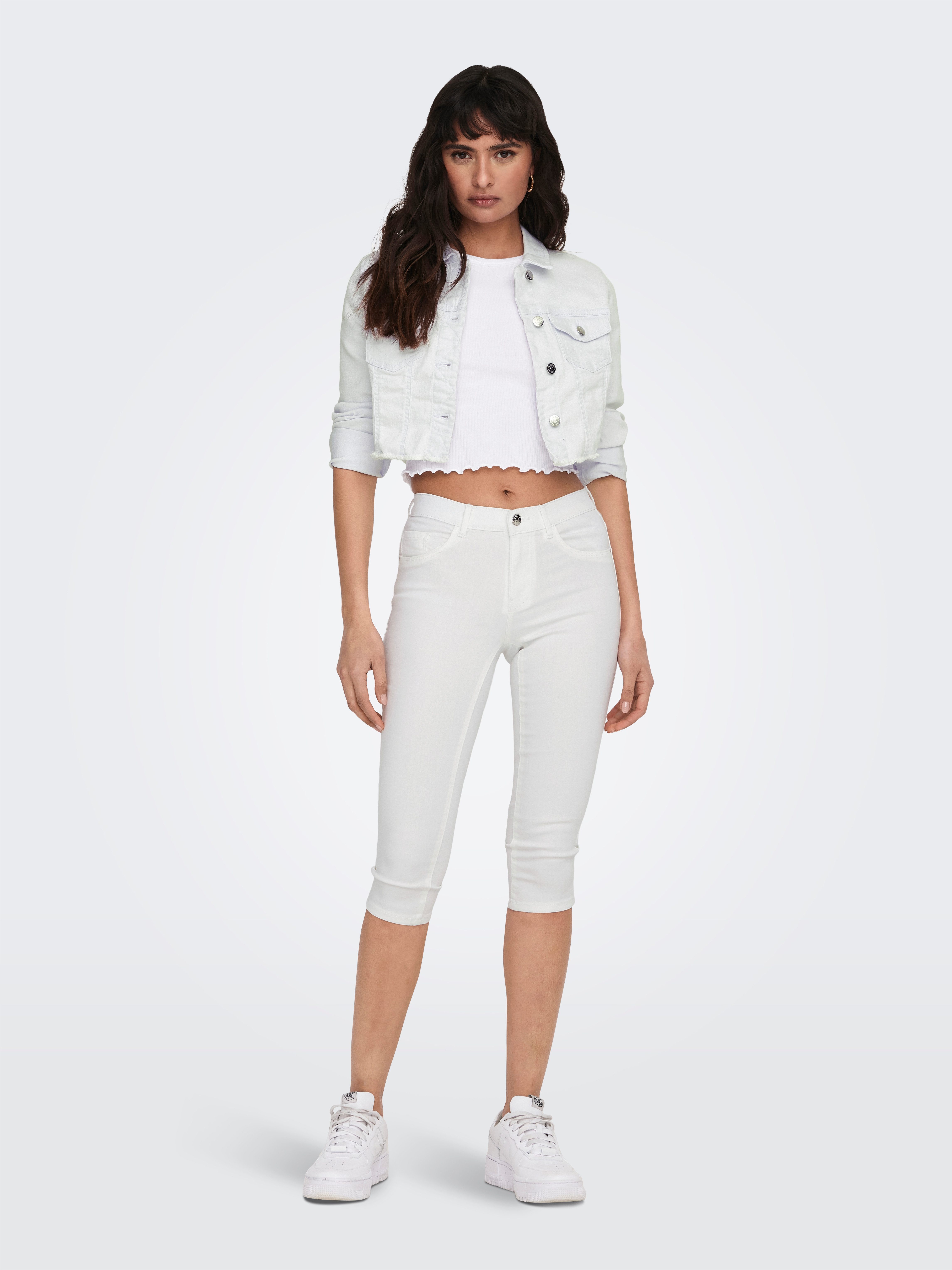 ONLY Caprijeans ONLRAIN – Skinny Fit mit mittlerer Leibhöhe für moderne Silhouette skinny fit, Denim/Jeans, Viskosemischung, unifarben, pflegeleicht – Bild 4 von 5