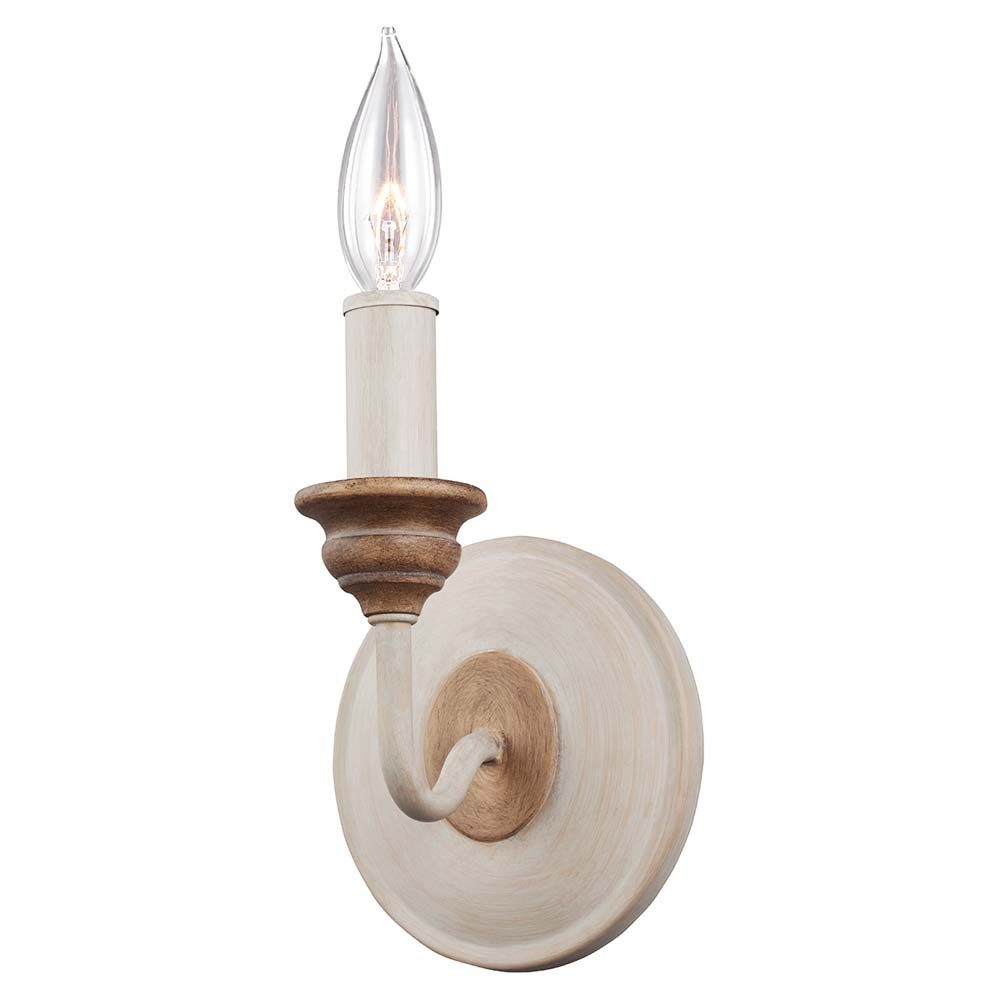 Elstead LIGHTING Wandleuchte, Leuchtmittel nicht inklusive, Wandlampe Leuchte Stahl Holz-Design H 19,4cm Flurleuchte