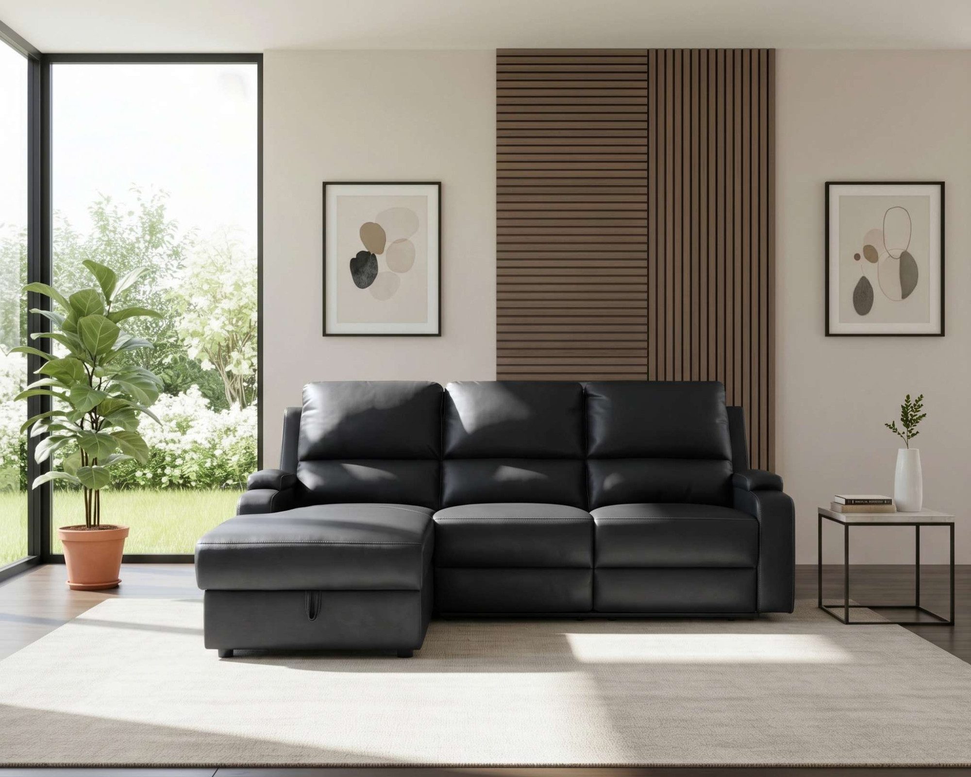 OTTO home Ecksofa NAPORI Kunstleder, Multimediasofa, L-Form, man. oder elektr. Relaxfuntion, USB-A bei elektr. Variante, Staukasten