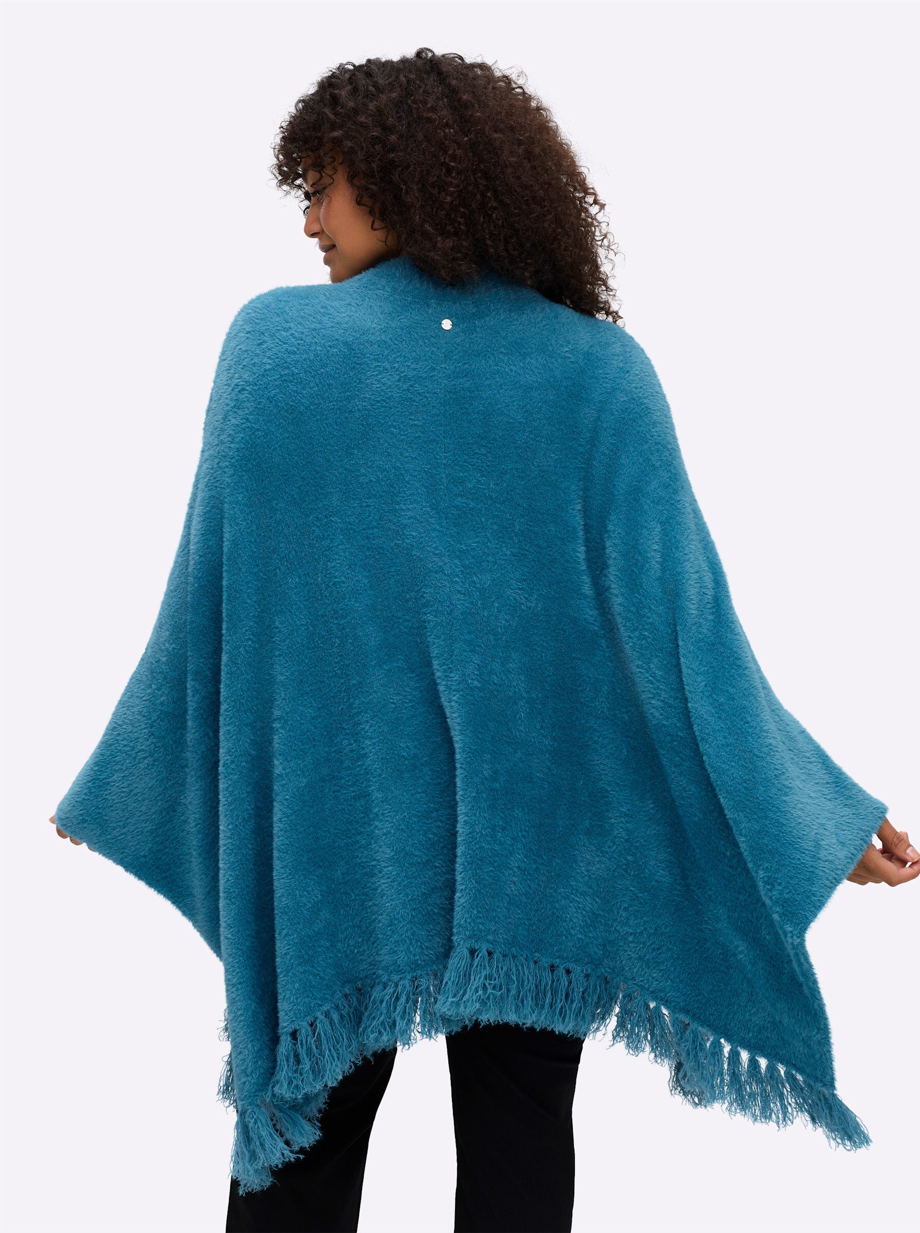 Sheego Strickponcho Strickponcho Länge ca. 76 günstig online kaufen
