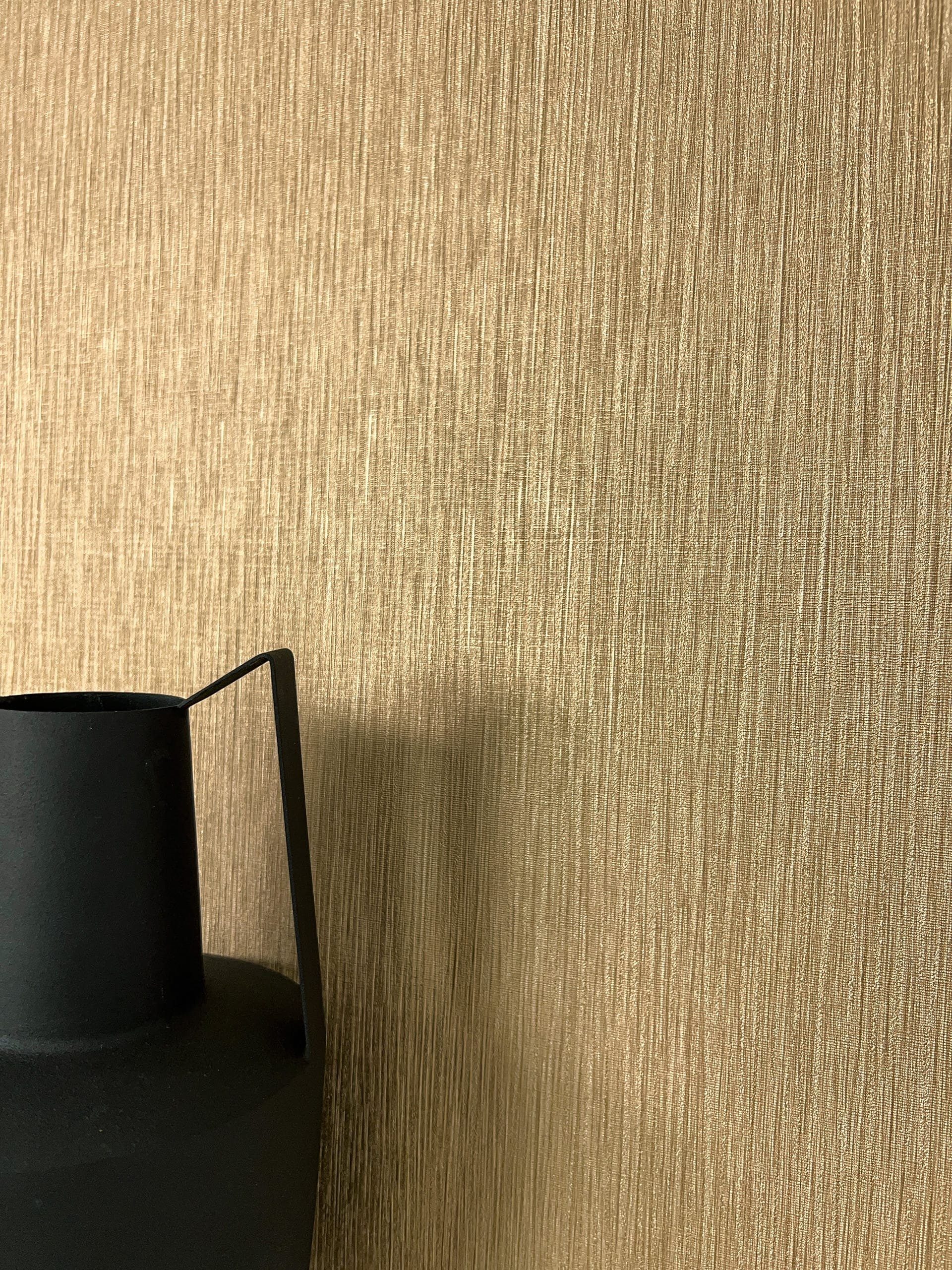 Newroom Vliestapete, Gold Tapete Modern Unifarbe günstig online kaufen