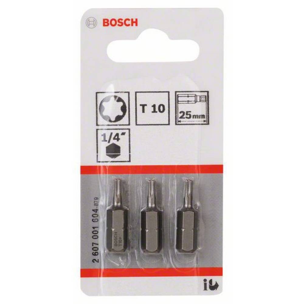 Schrauberbit T10, mm, 25 BOSCH Torx-Bit 3er-Pack Extra-Hart