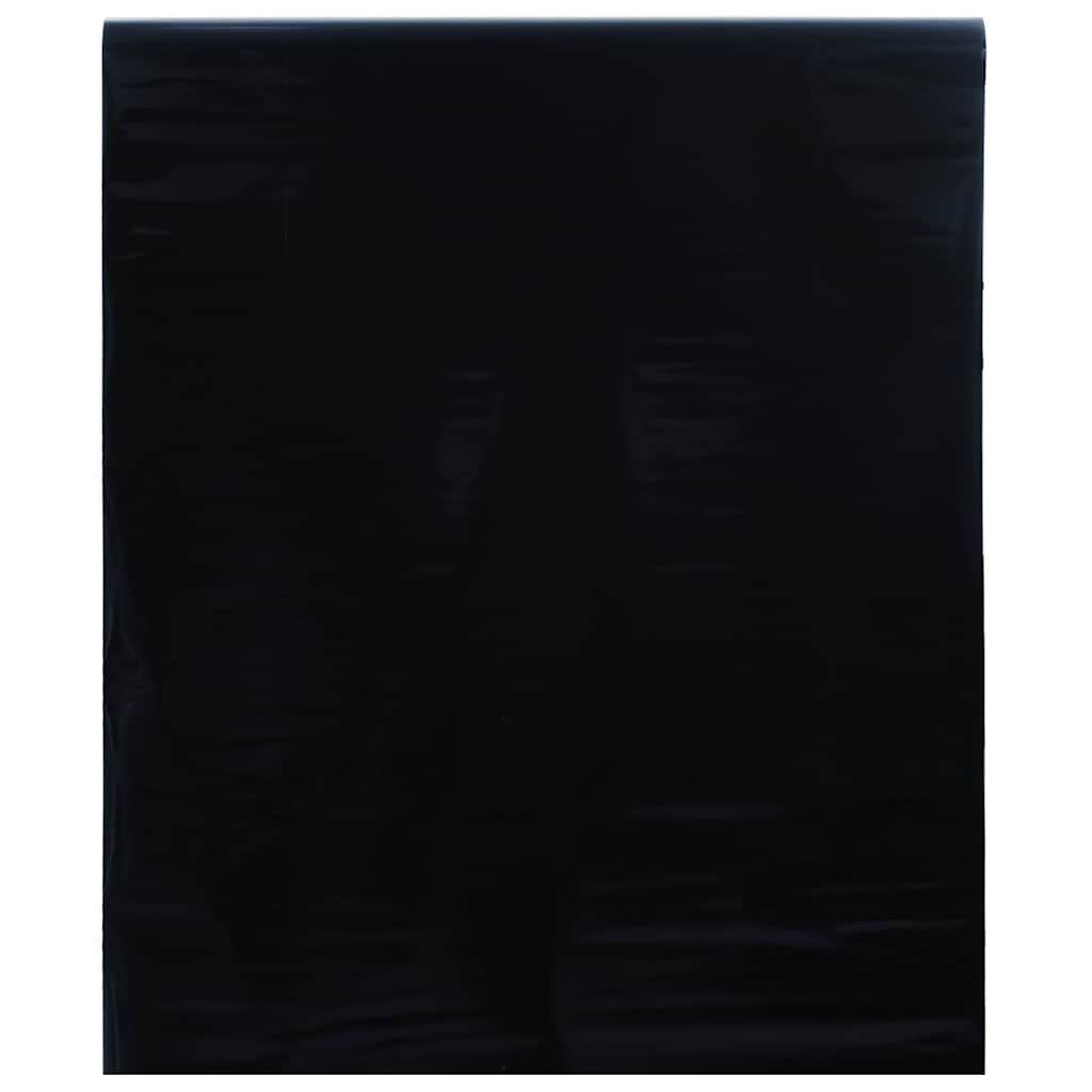 vidaXL Fensterfolie Fensterfolie Statisch Matt Schwarz 60x500 cm PVC