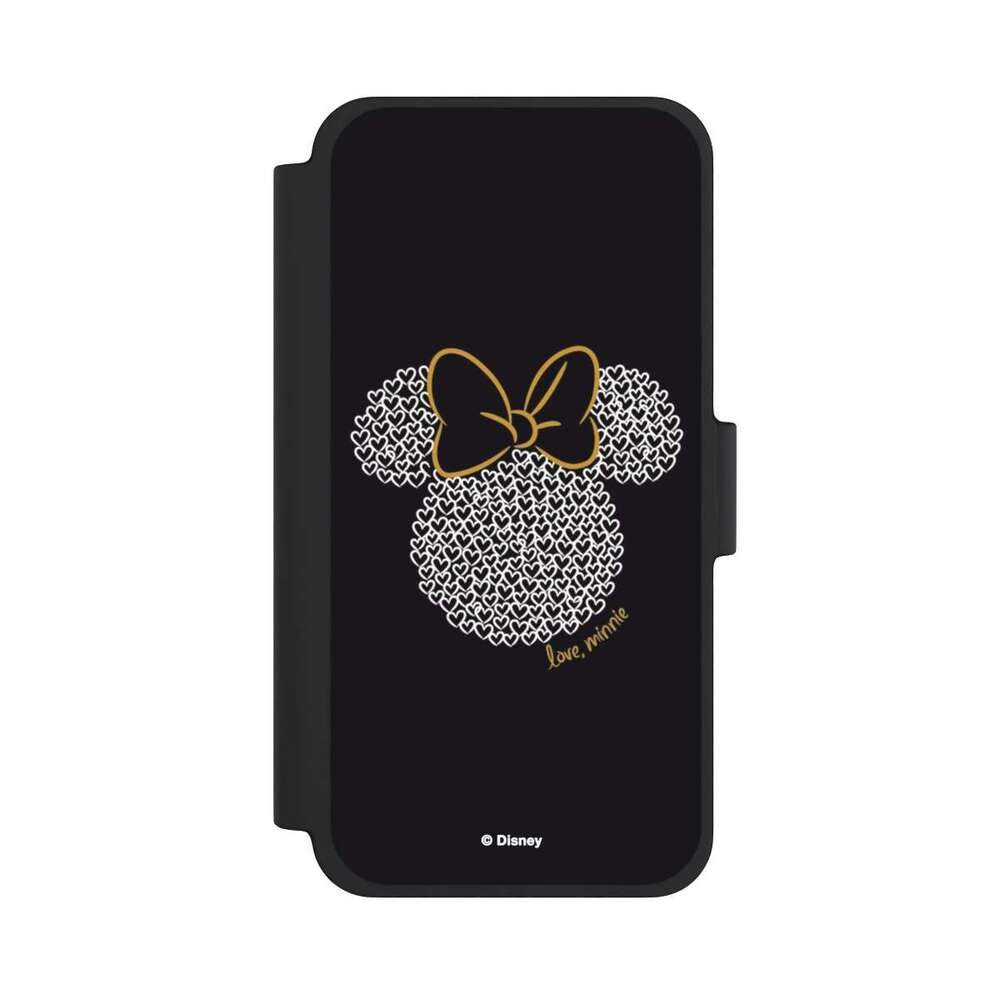 NIVOCASE Handyhülle Minnie Mouse Disney Muster Minnie Black and White, Apple iPhone 12 mini Klapphülle Handyhülle aus Kunst Leder
