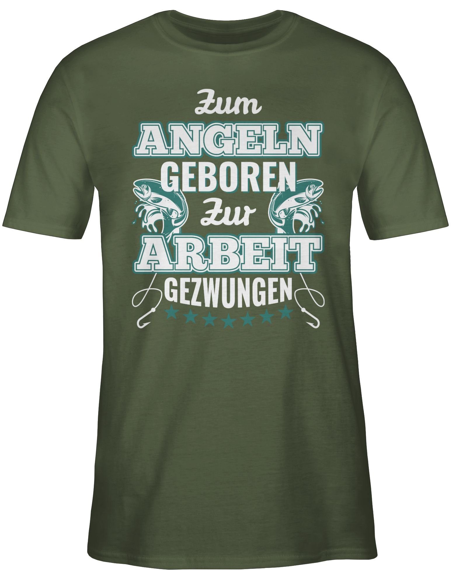 Shirtracer T-Shirt Zum Angeln geboren zur günstig online kaufen