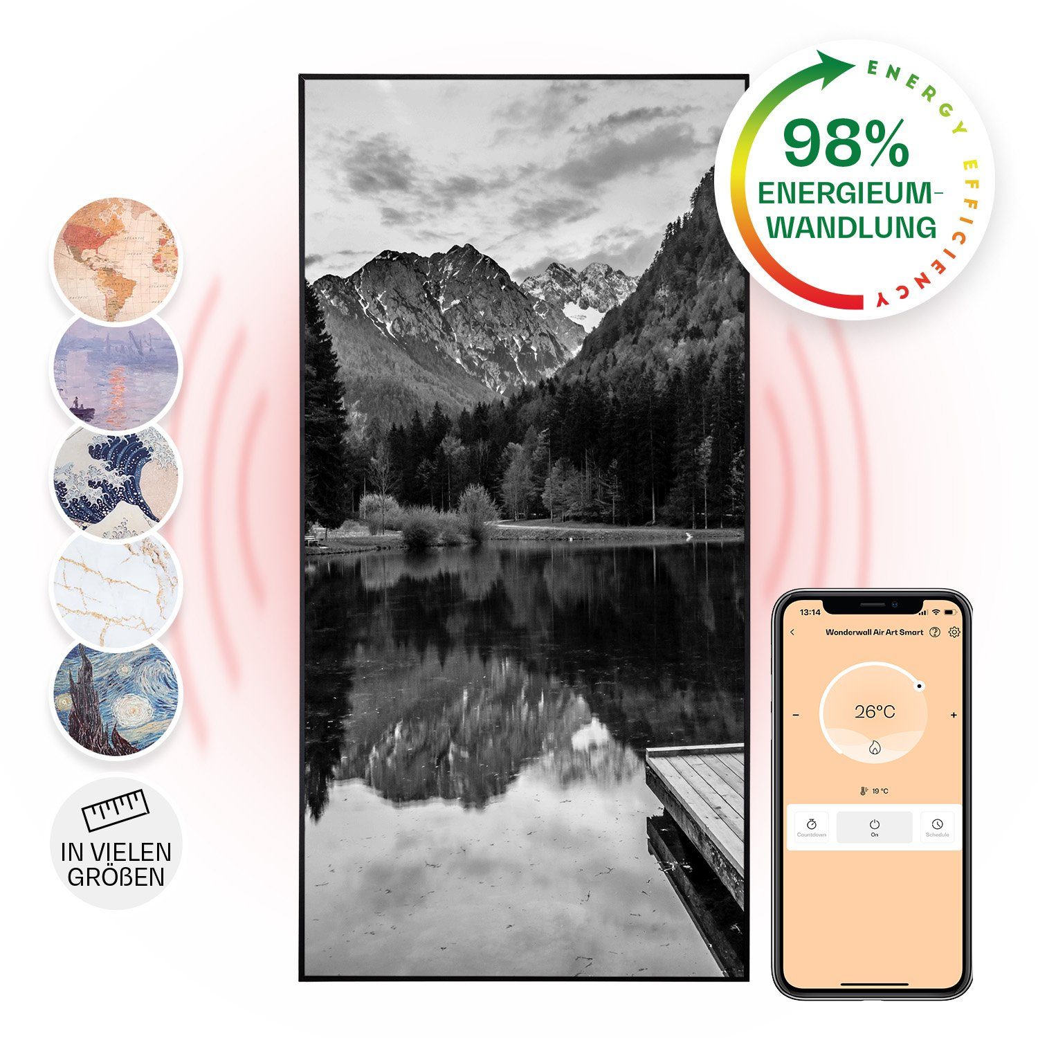 Klarstein Heizkörper Wonderwall Air Art Smart 700W, elektrische Infrarothei günstig online kaufen