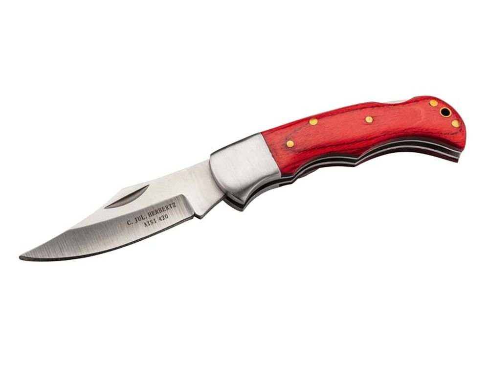 Herbertz Taschenmesser Taschenmesser Stahl AISI 420 Pakkaholz Griffschalen