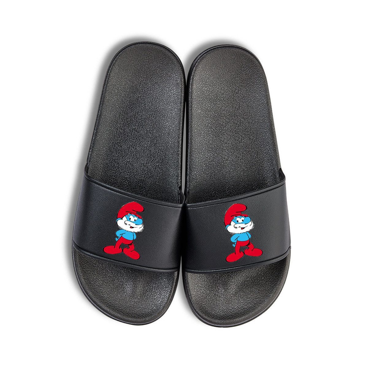 Youth Designz Papa Schlumpf Unisex Badelatschen Flip Flops Badeschuh mit lustigen Aufdruck für Damen und Herren