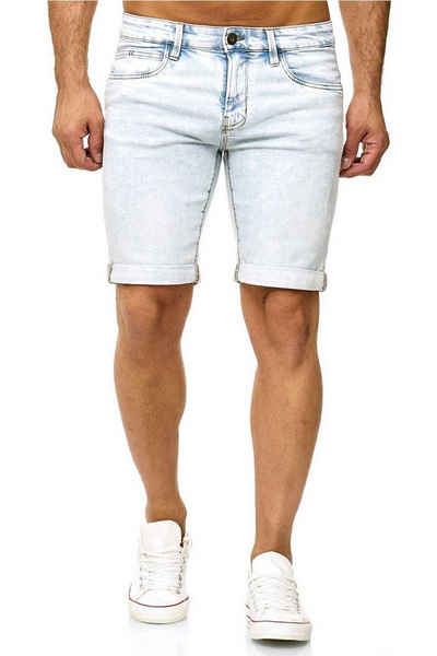 Indicode Shorts Kaden Jeans im Used Look