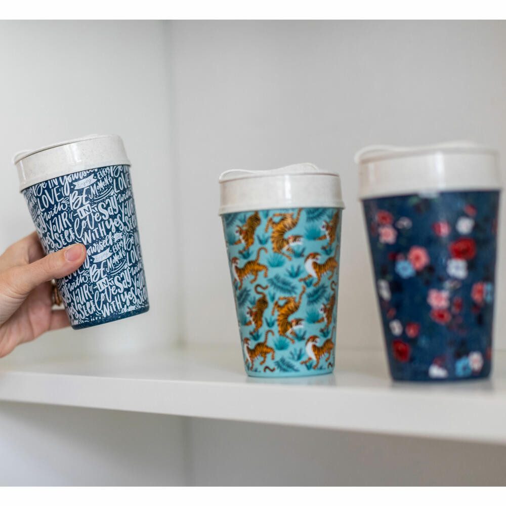 KOZIOL Thermobecher Iso To Go Love Letter, 400 ml, Recycling-Kunststoff
