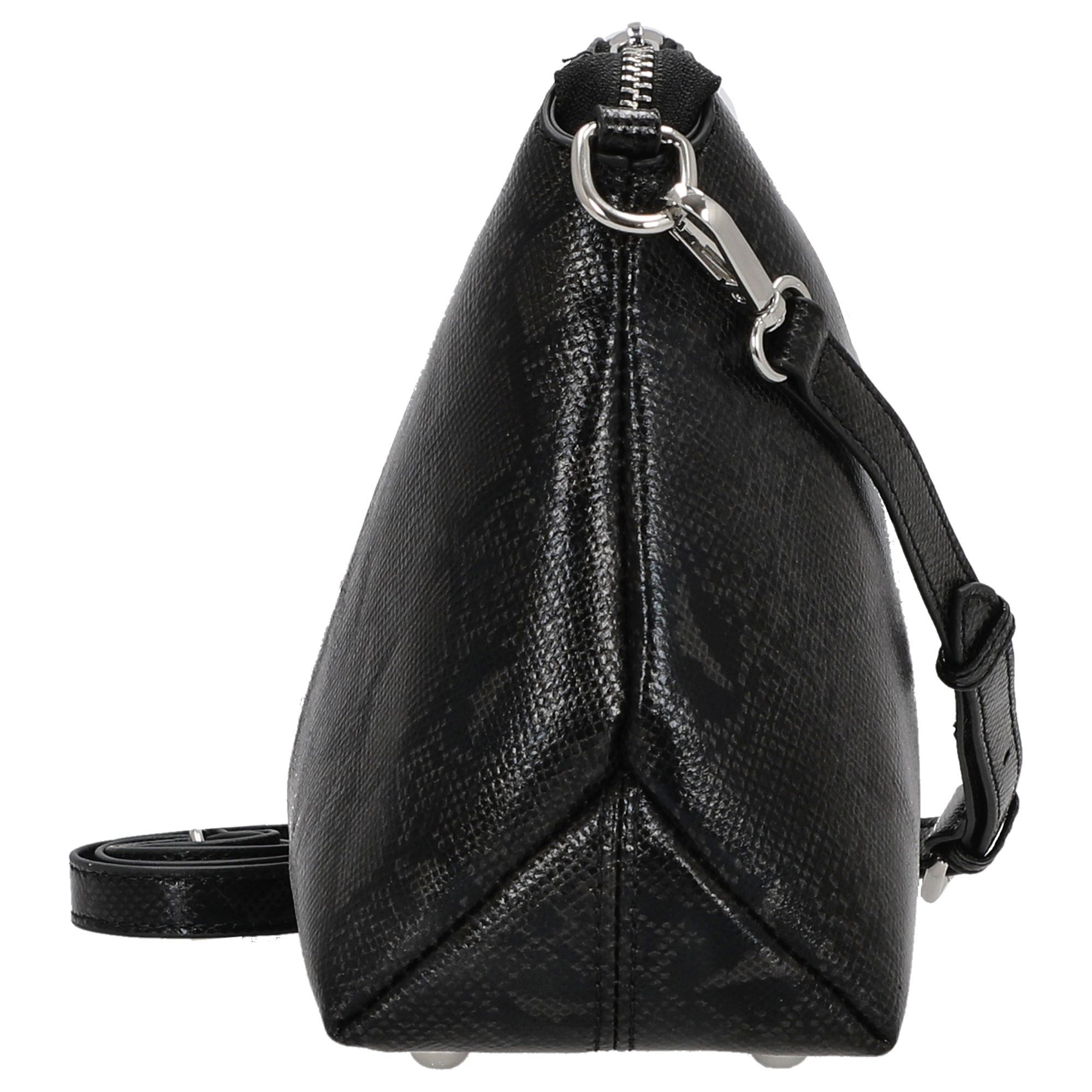 Seidenfelt Manufaktur Umhängetasche Lilleby Midi - Umhängetasche 24.5 cm (reptile black)