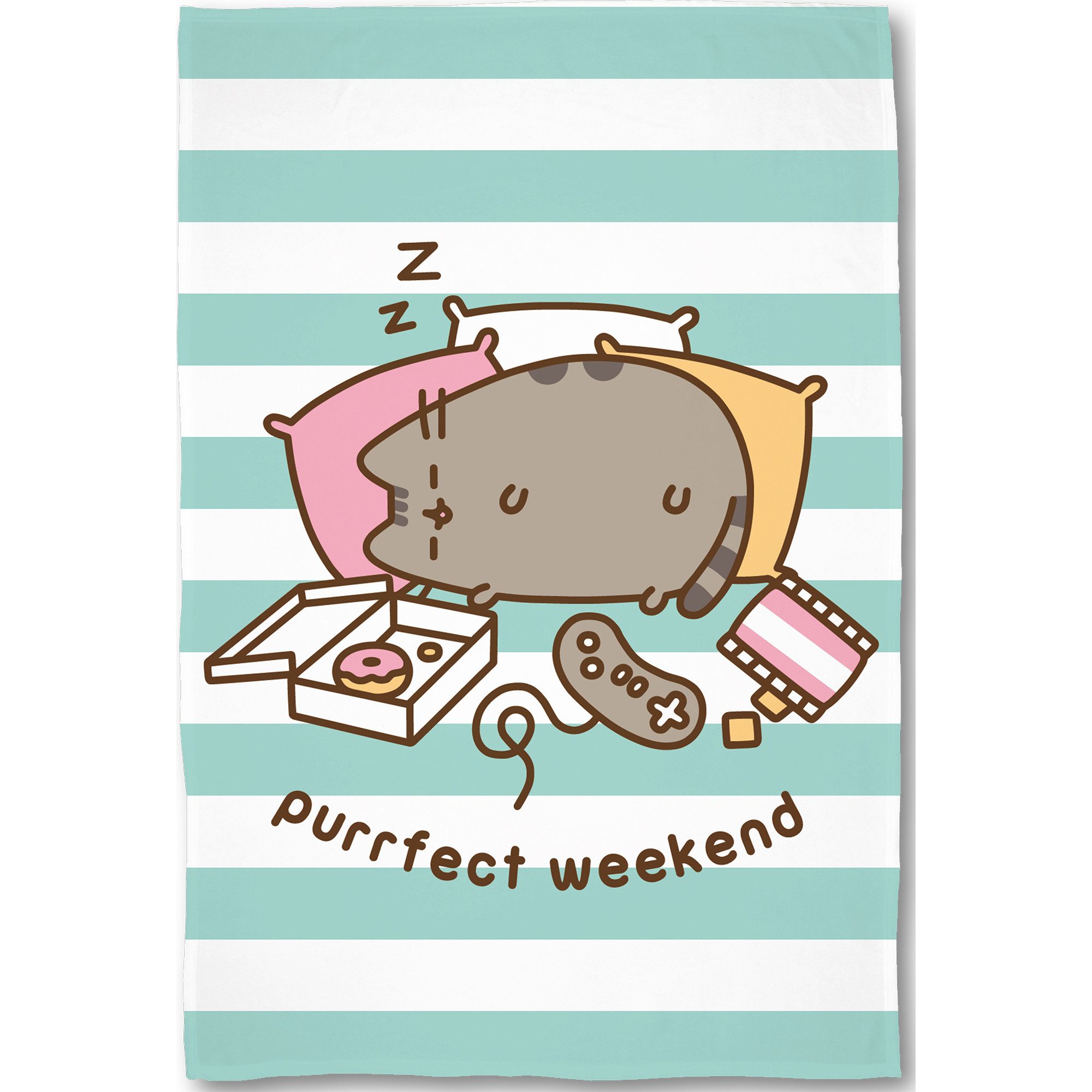 Kinderdecke Pusheen Purrfect Weekend 160x200 cm weich, kuschelig Coral Flee günstig online kaufen