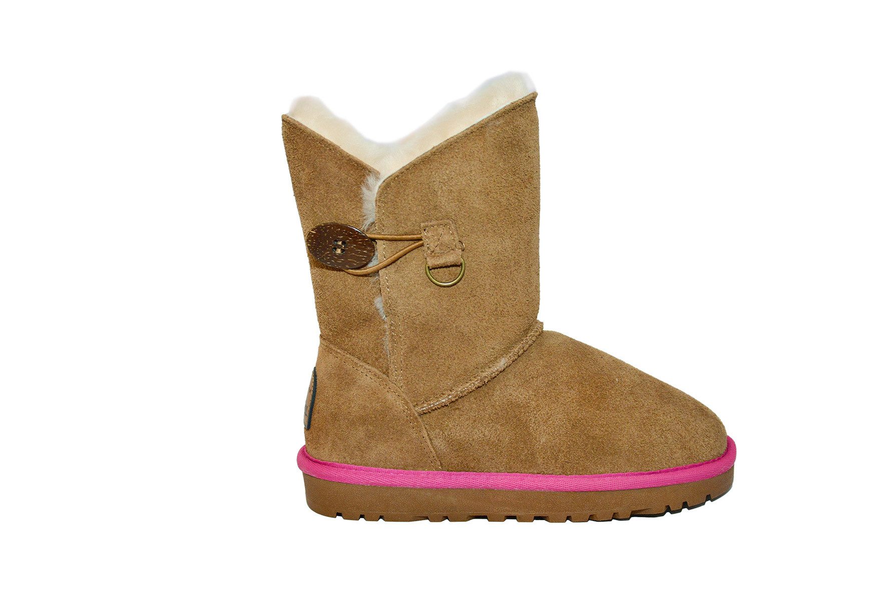 Reissner Lammfelle Lammfell Boots "Lara Pink" Optional Personalisierbar Winterstiefel
