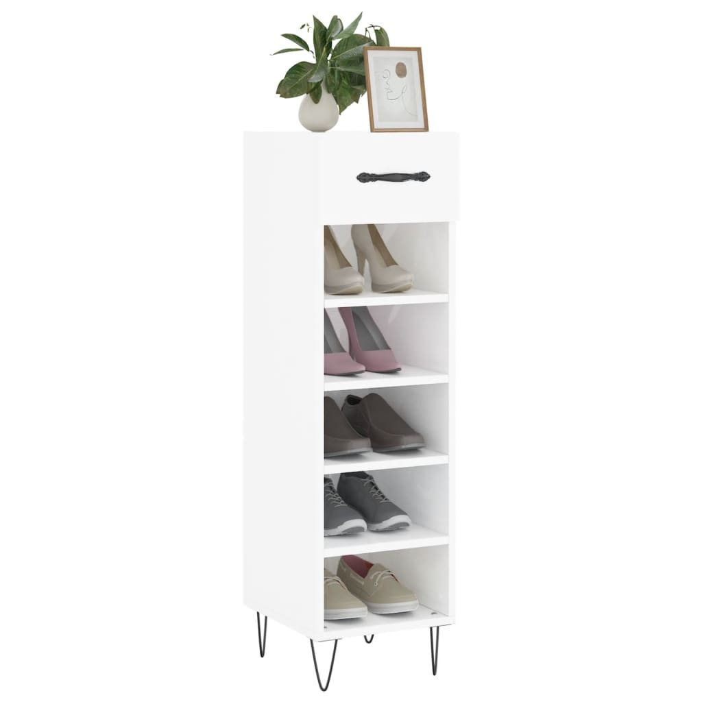 vidaXL Schuhschrank Schuhschrank Hochglanz-Weiß 30x35x105 cm günstig online kaufen